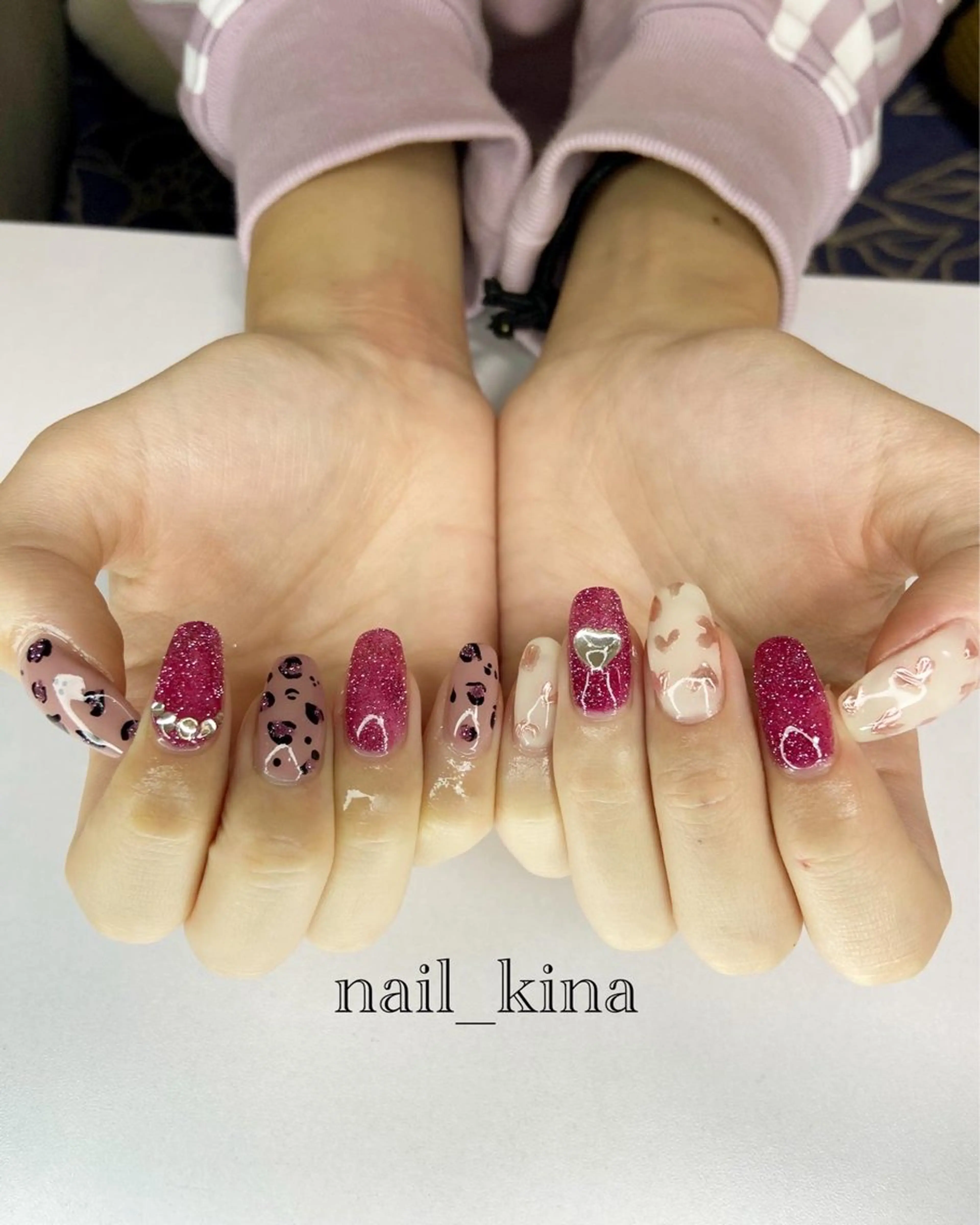 ネイル フラッシュネイル マグネットネイル ワンカラーネイル nail_ kinaのネイルデザイン