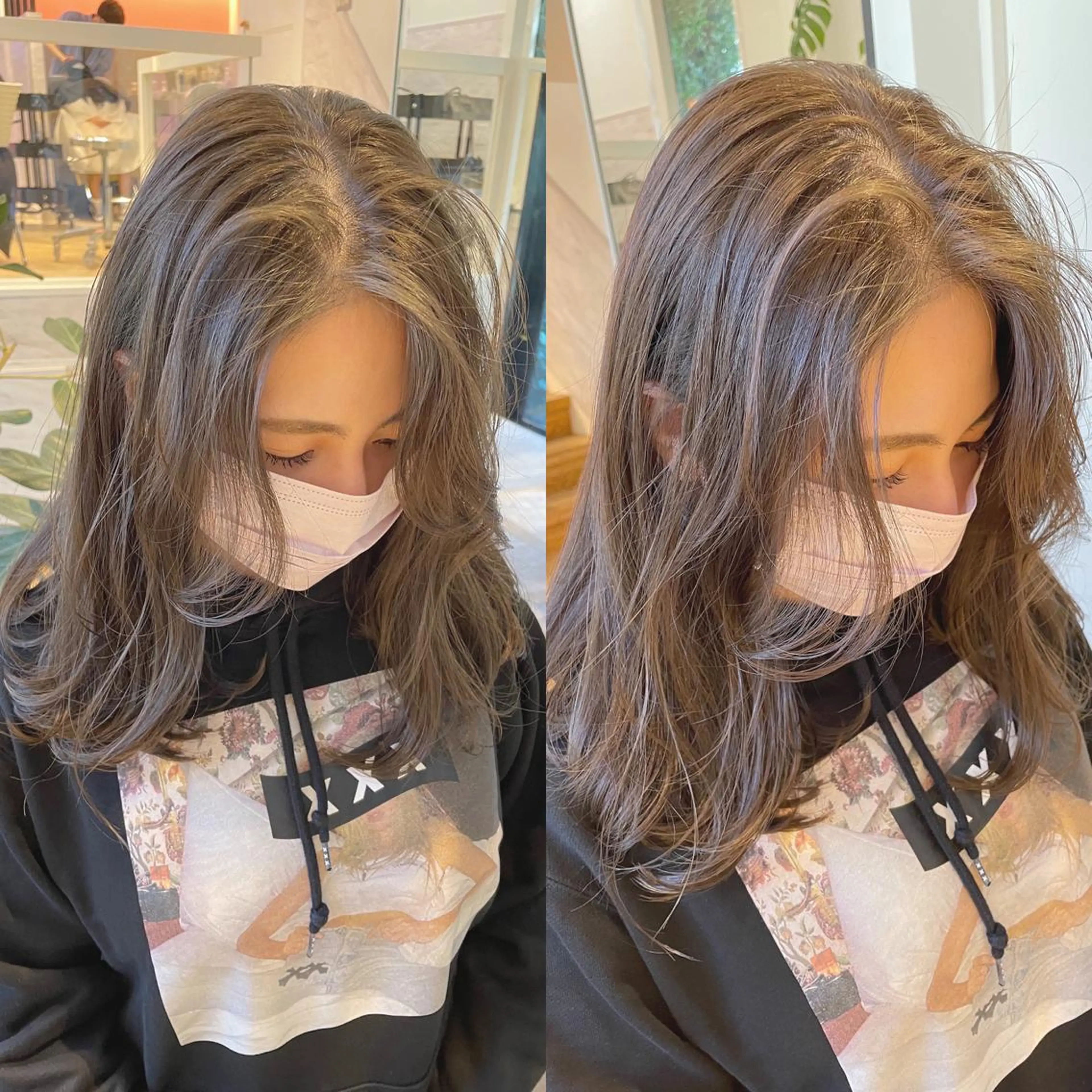 セミロング カラー レイヤーカット 🫧透明感ヘア🫧 🧸竹花　彩希🧸のヘアスタイル