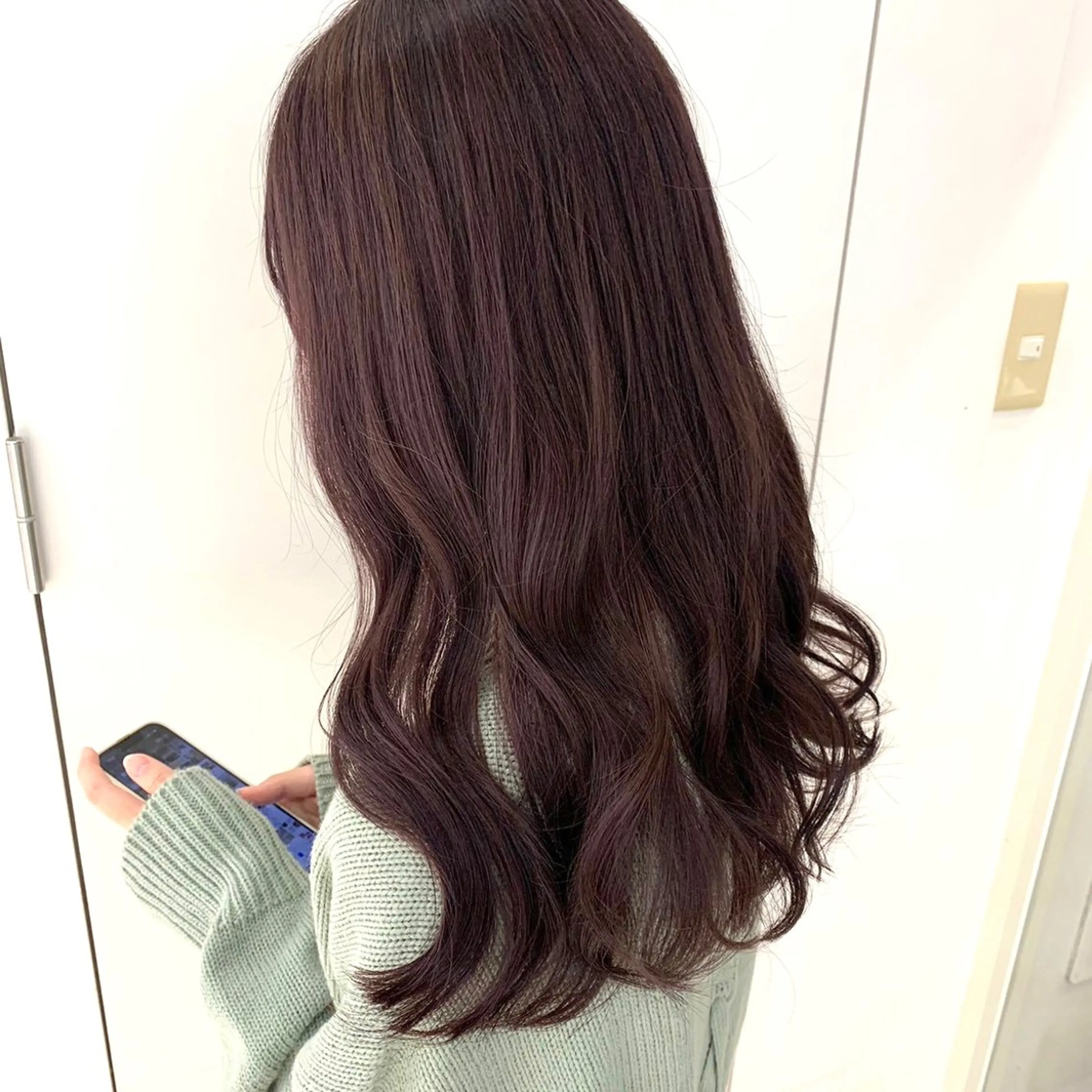 ロング カラー グレージュ ラベンダーカラー ラベンダーグレージュ ラベンダーグレー ParveMix いしいまお🌼のヘアスタイル