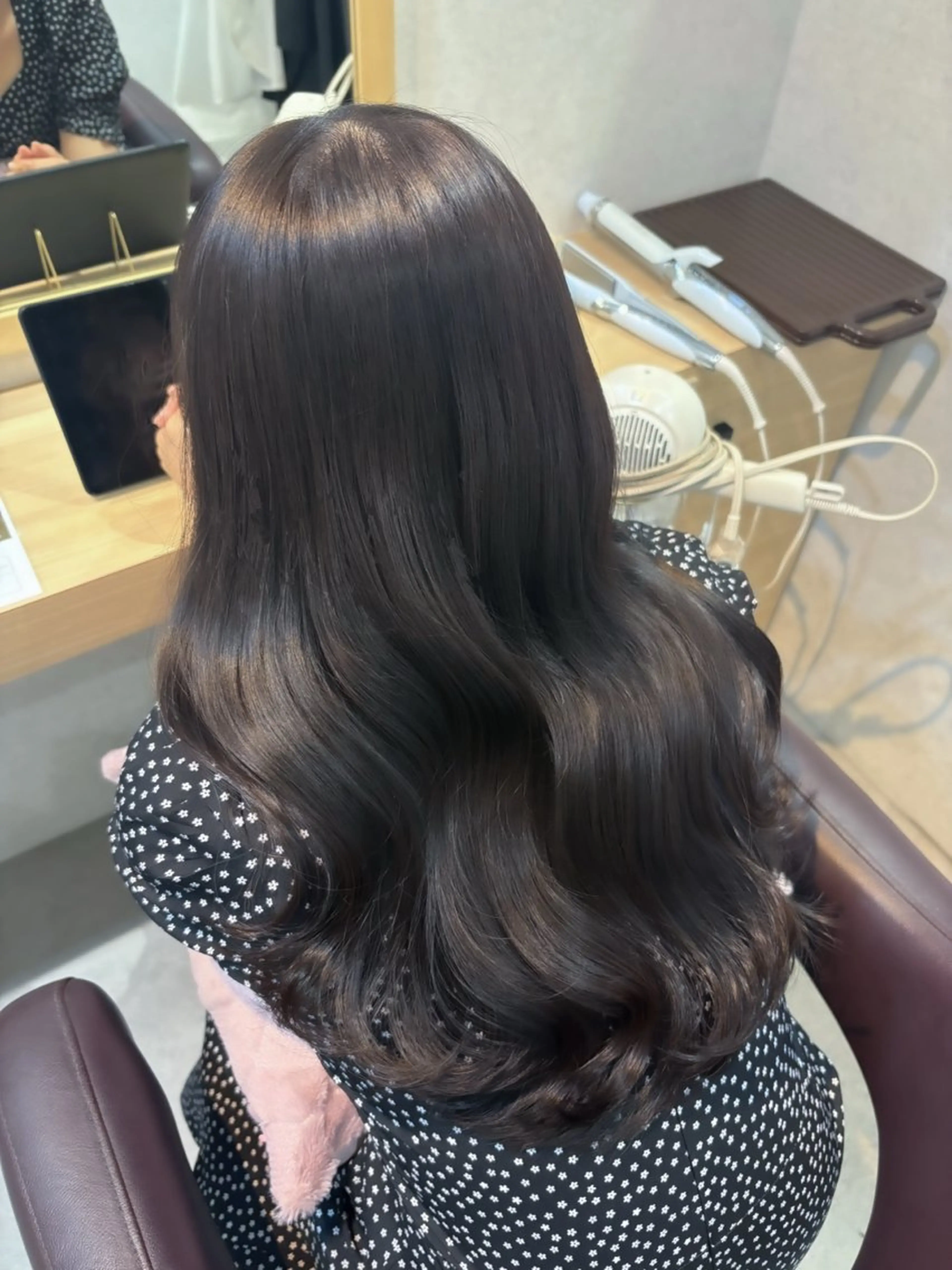 ロング カラー グレージュ カット ヘアカラー トリートメント ブラウンカラー 🫧tomoka🫧のヘアスタイル