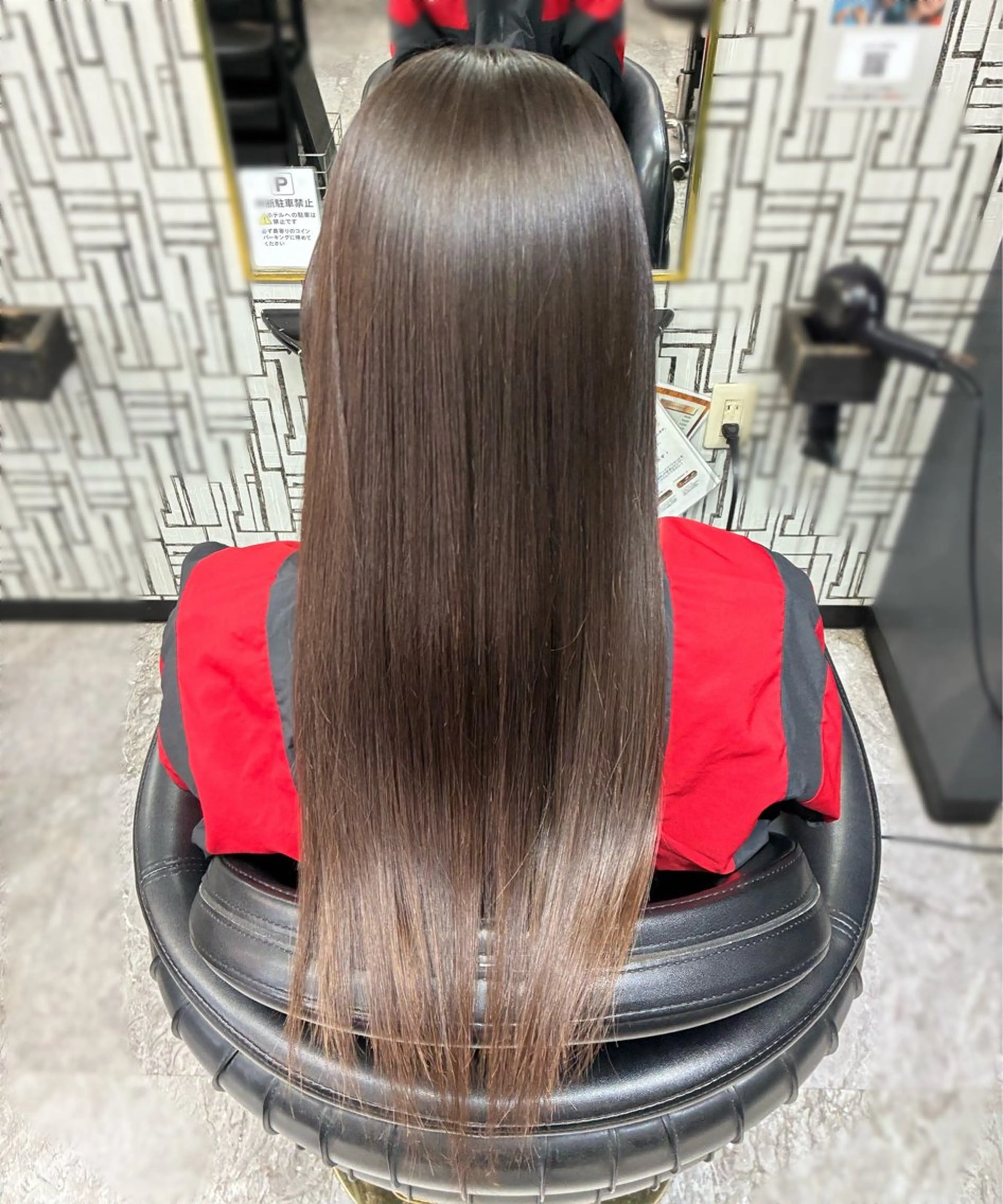 ロング 縮毛矯正 北村 理奈のヘアスタイル