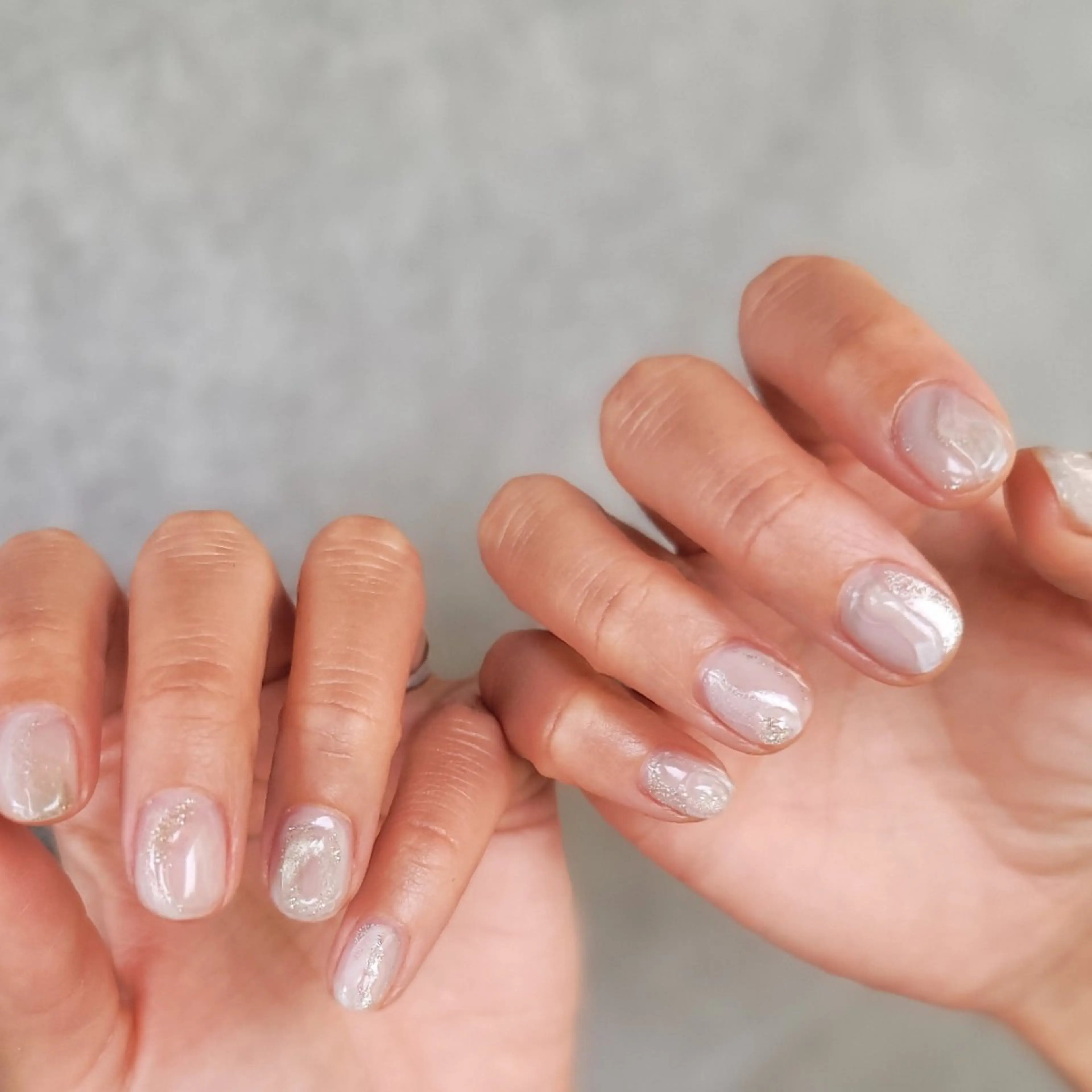 ネイル クリアネイル 黄色 ハンドネイル 🌲🌳🚪iiit o🌲🌳🌲のネイルデザイン