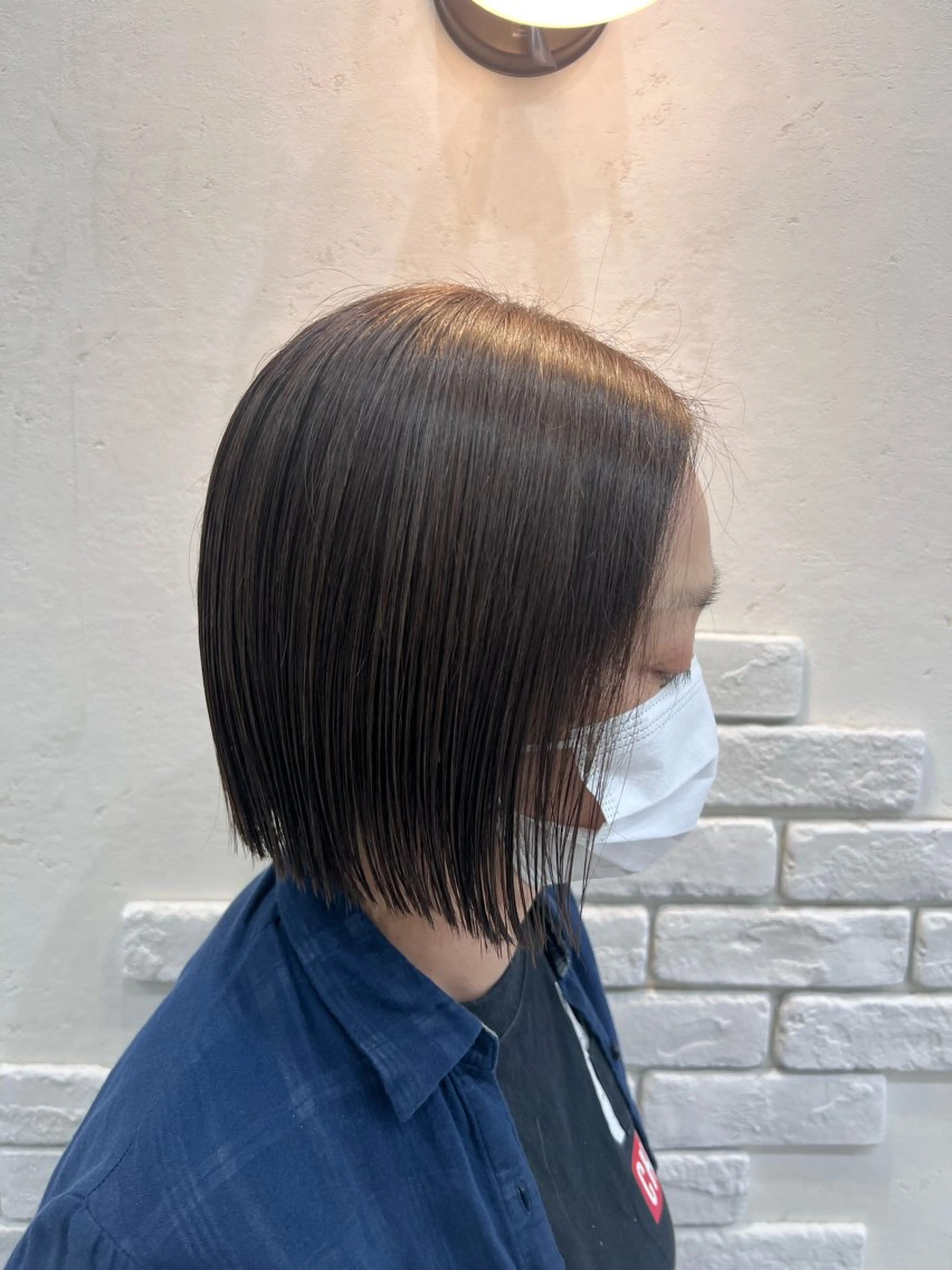 ミディアム カラー 透明感カラー ボブ 太白区白髪ぼかし/ ボブカット/千葉達人のヘアスタイル