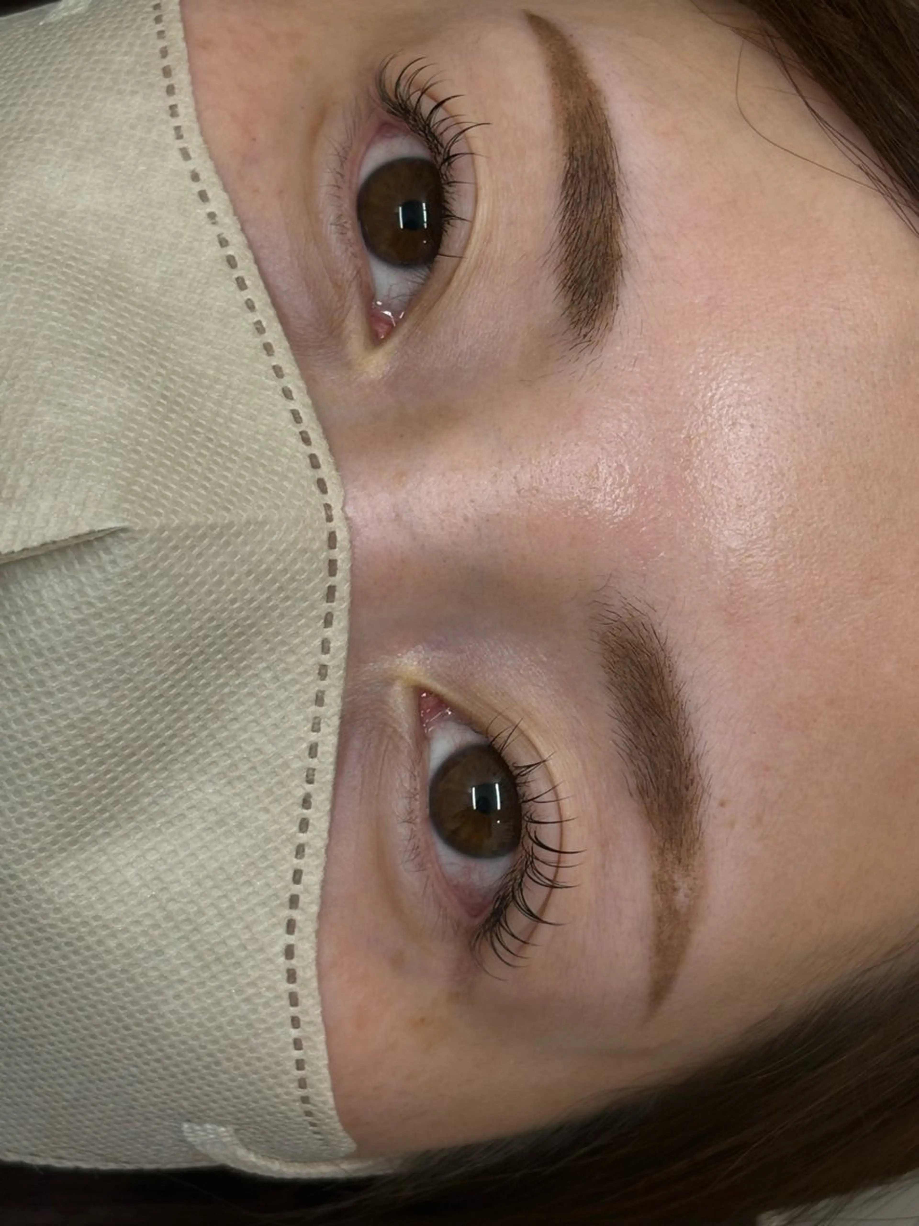 速乾トリートメント付き　フラットラッシュ両目合わせて120本の写真