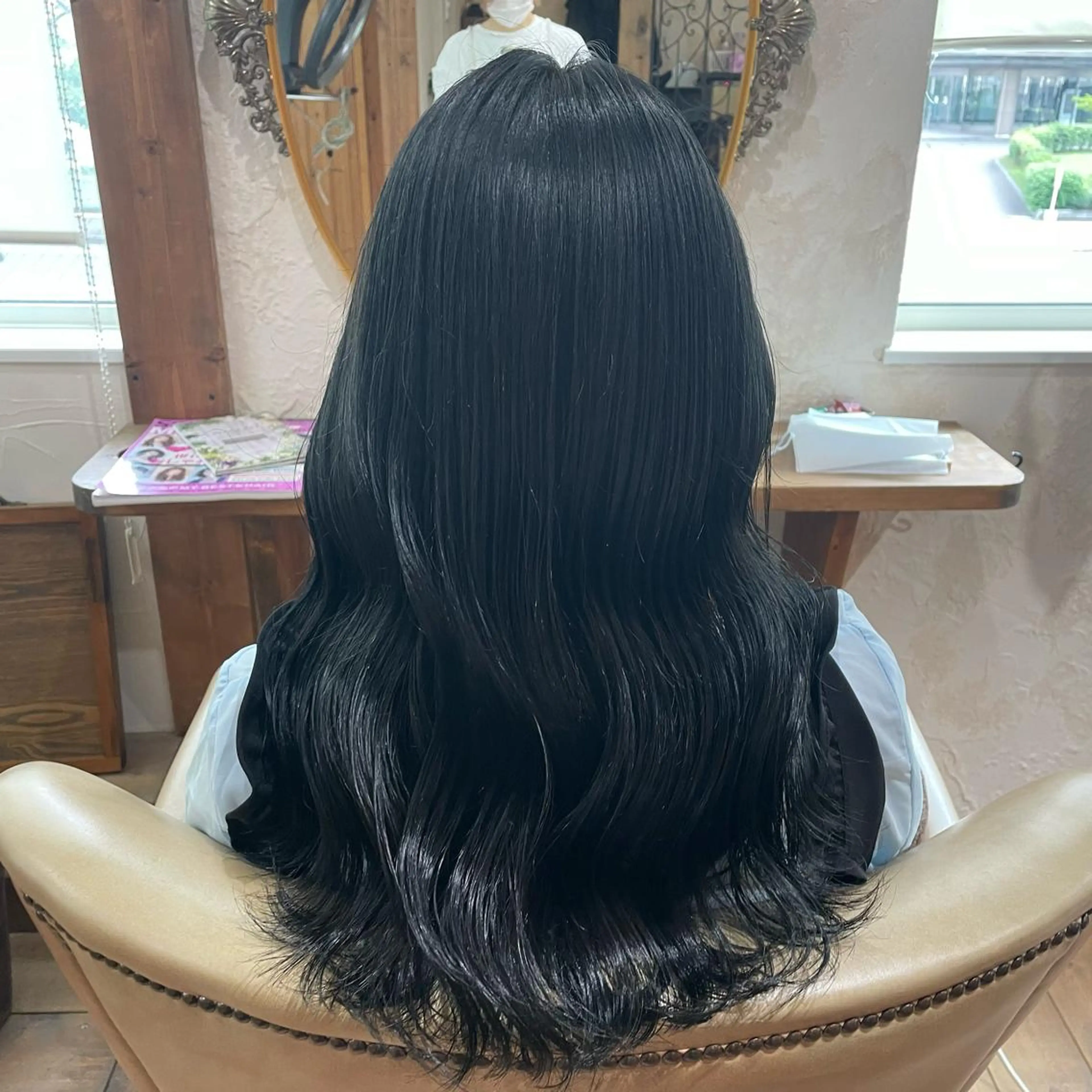 ロング ヘアカラー トリートメント 🌼RIKA🌼レデ ィース専門💖のヘアスタイル