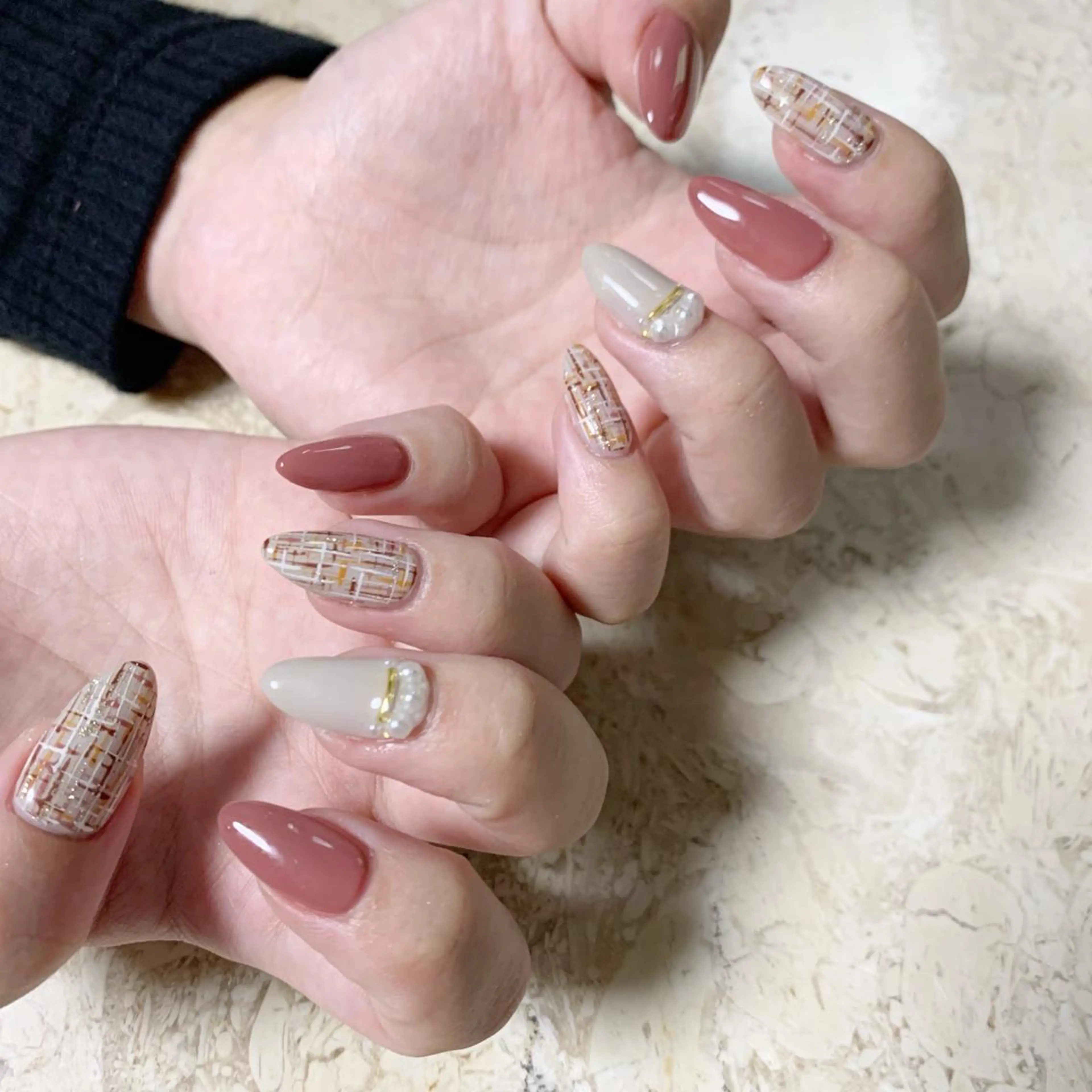 ネイル アートネイル ジェルネイル 韓国ネイル 持ち込み パラジェル ハンドネイル nail salon mieux(ミュー)のネイルデザイン