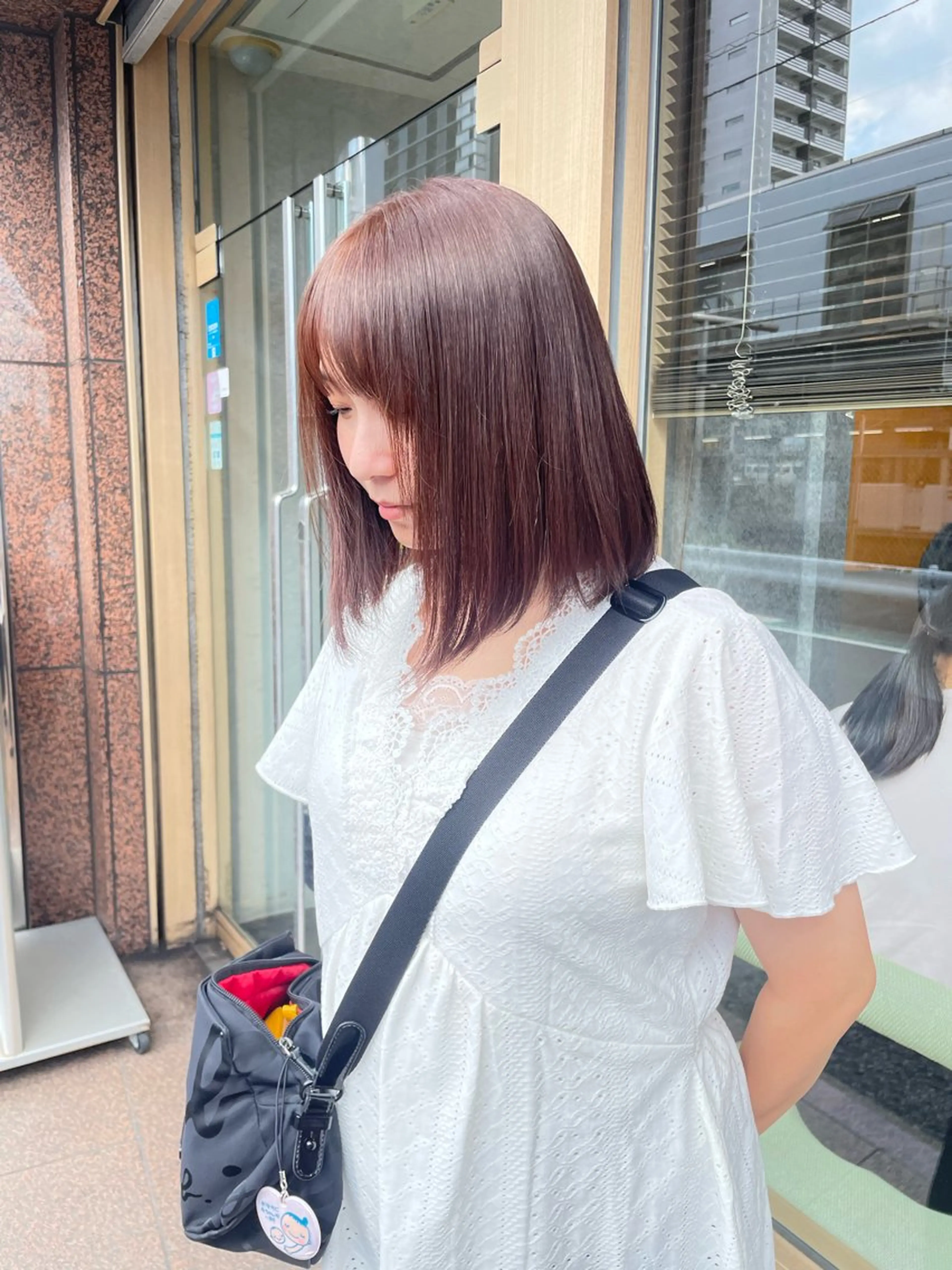 ミディアム カラー ブラウンカラー マロンブラウン 髪質改善/Bloss om🌷高橋沙衣のヘアスタイル