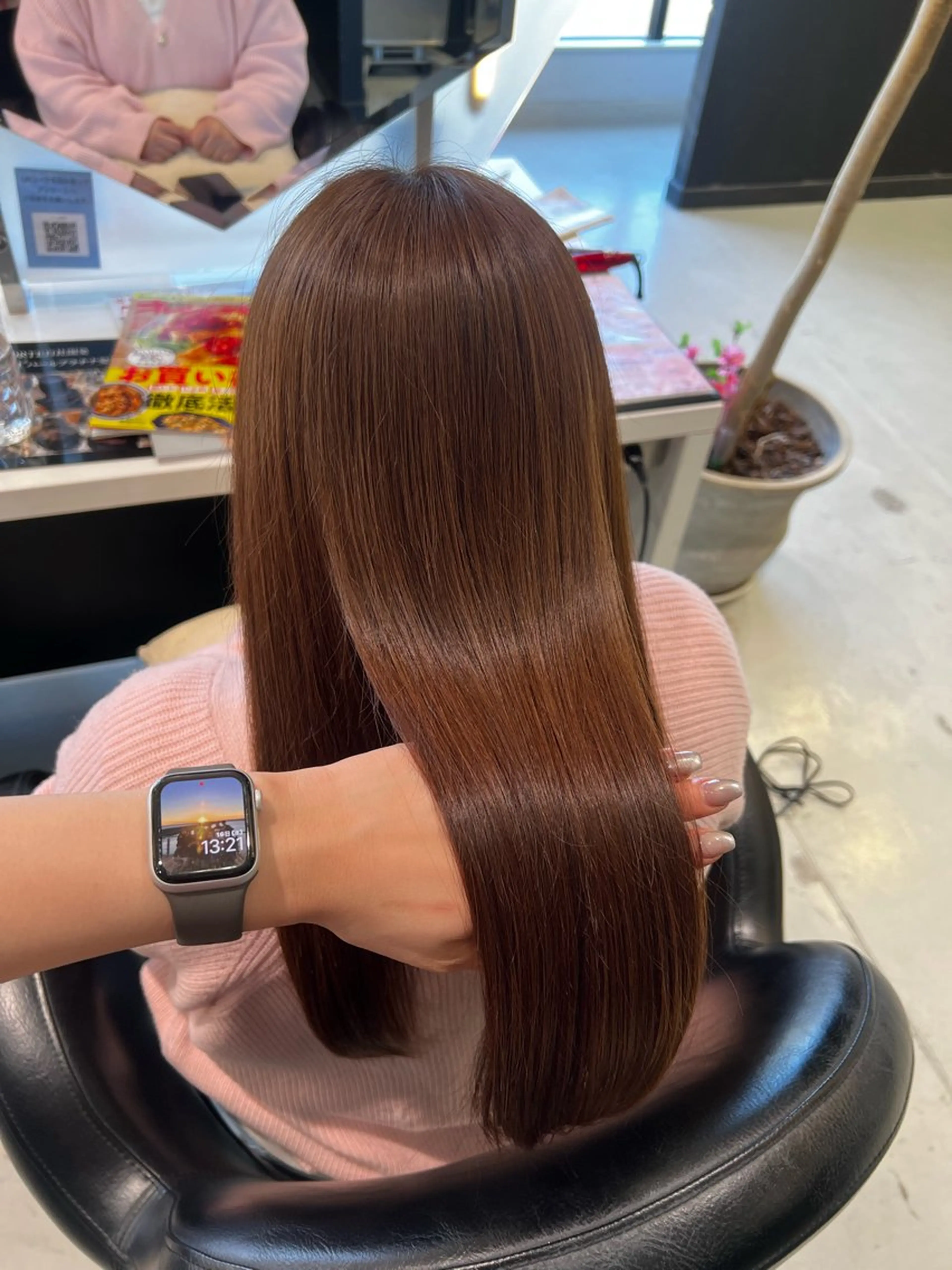 ロング 韓国風顔まわり/ベー ジュ/マツエク♡美咲のヘアスタイル