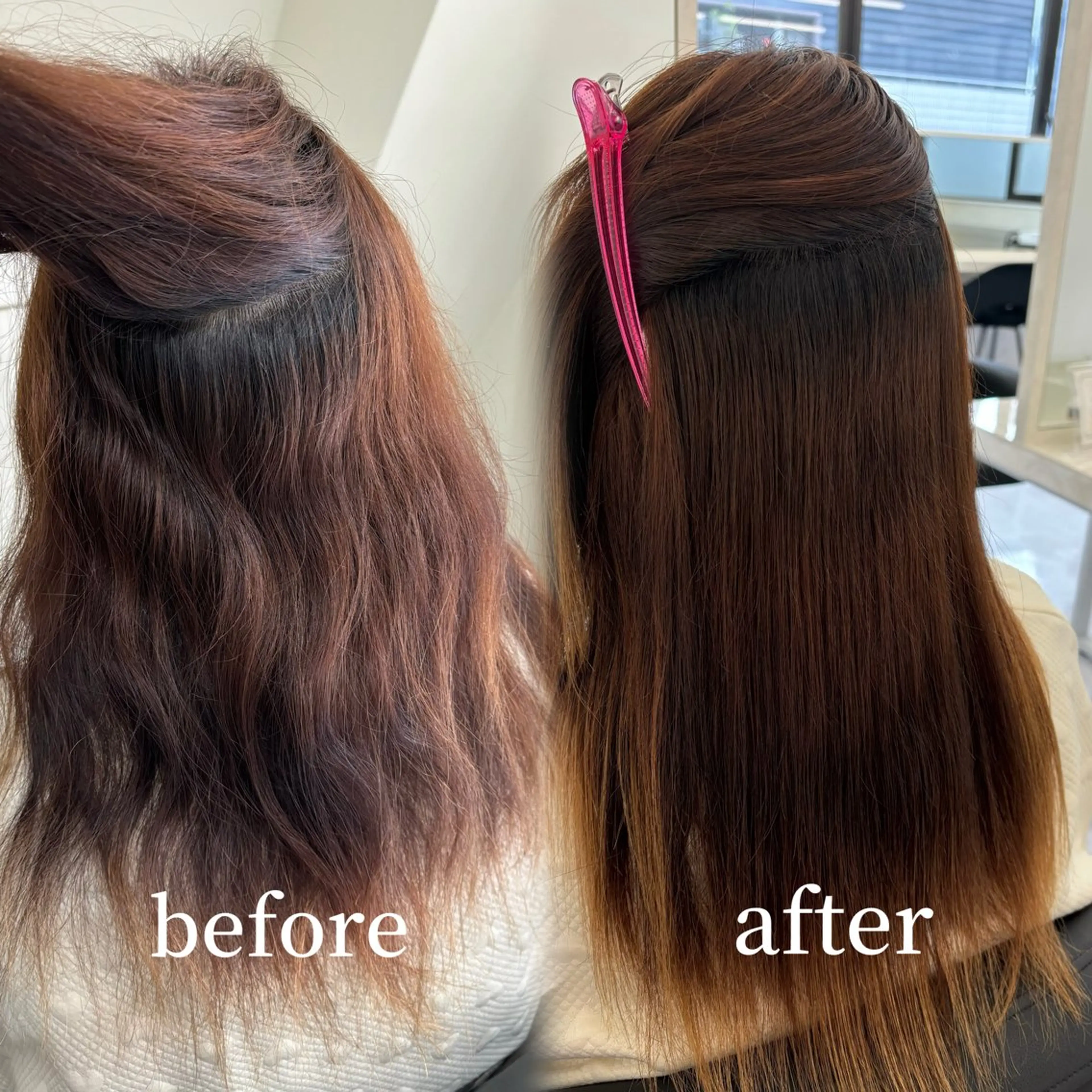 Premium艶髪ストレート+カット+超音波3stepトリートメント ￥21900 [髪質改善]の写真