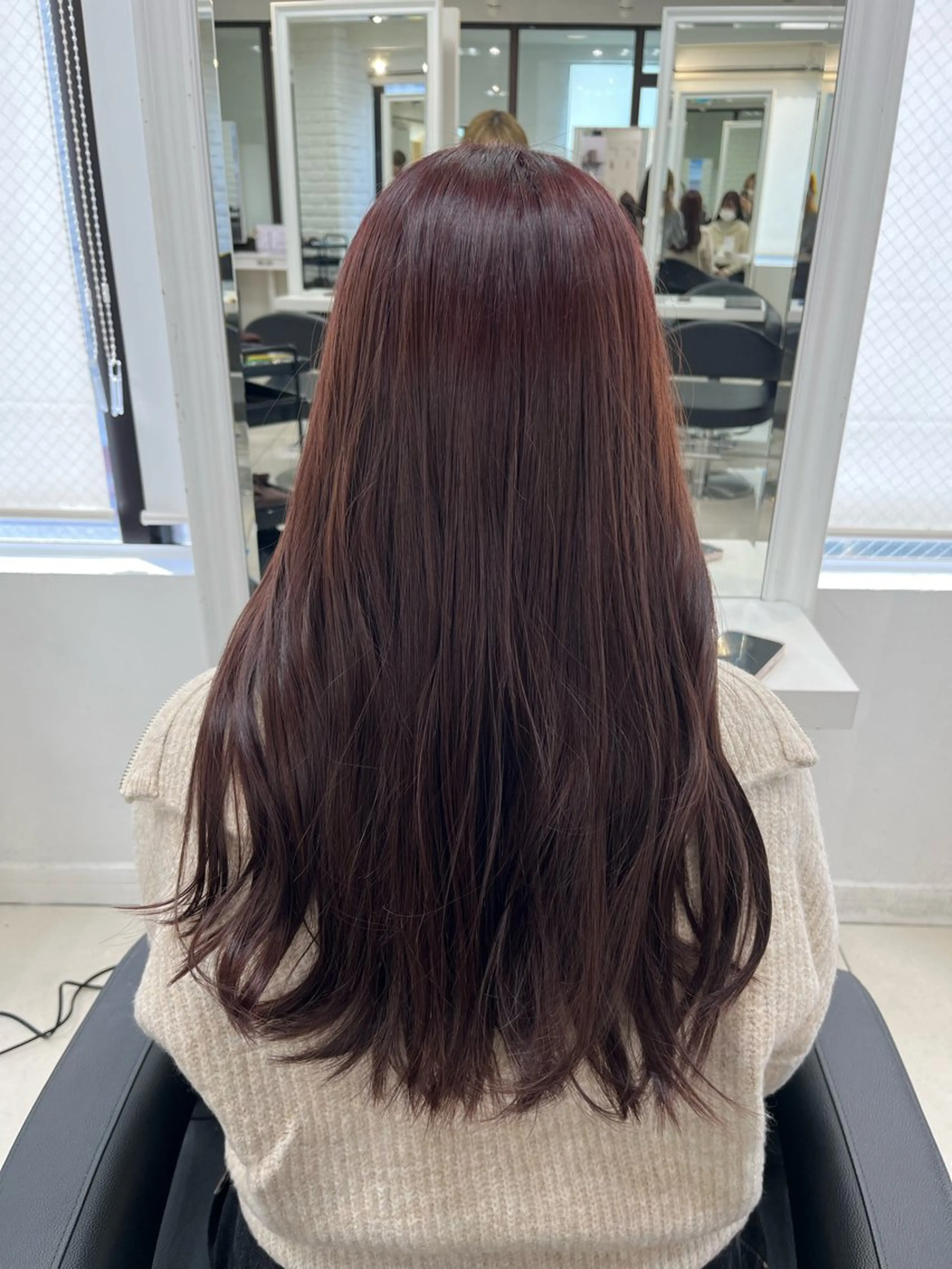 ロング カラー ブリーチ ブラウンカラー ダブルカラー ブリーチなしカラー ピンクカラー カット ヘアカラー トリートメント 【センターパート/ マッシュ】ryokaのヘアスタイル