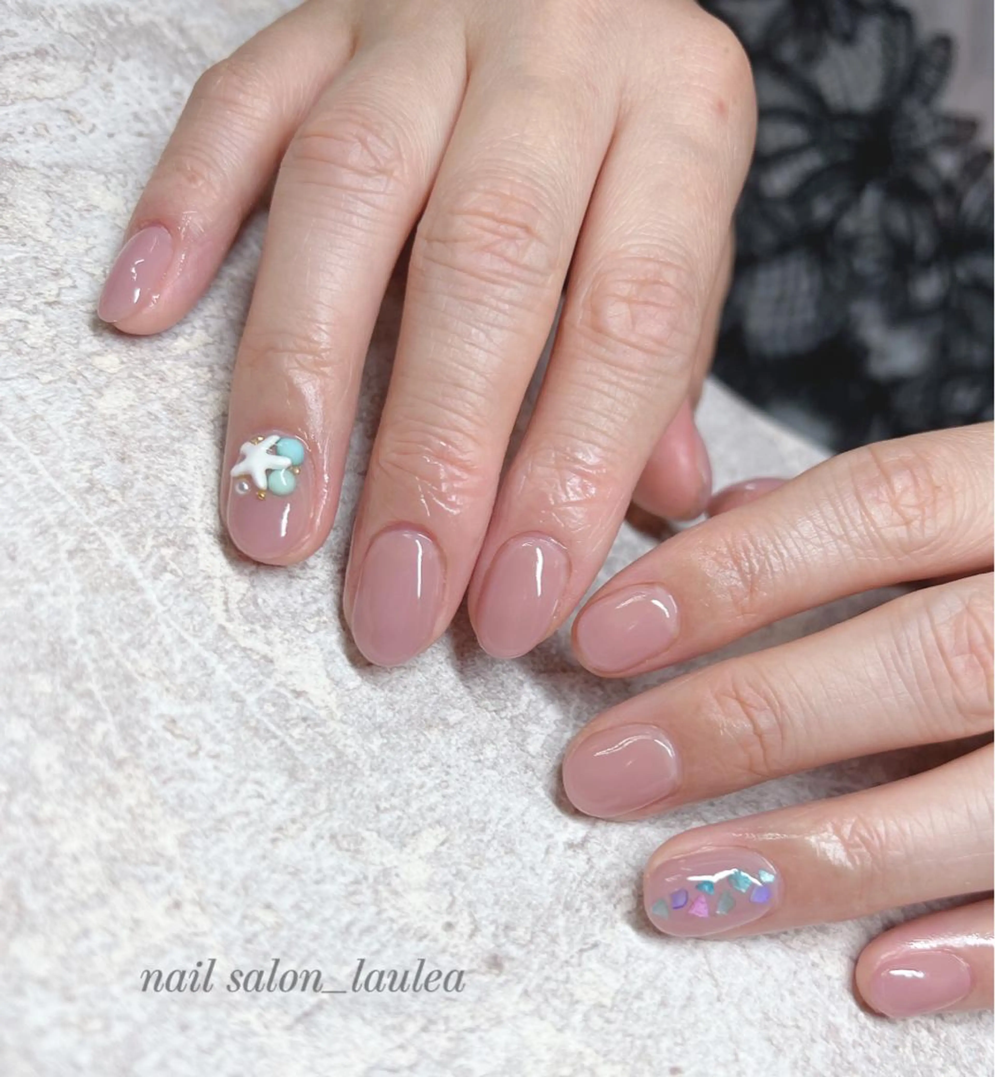 ネイル 夏ネイル ハンドネイル nail salon Lauleaのネイルデザイン