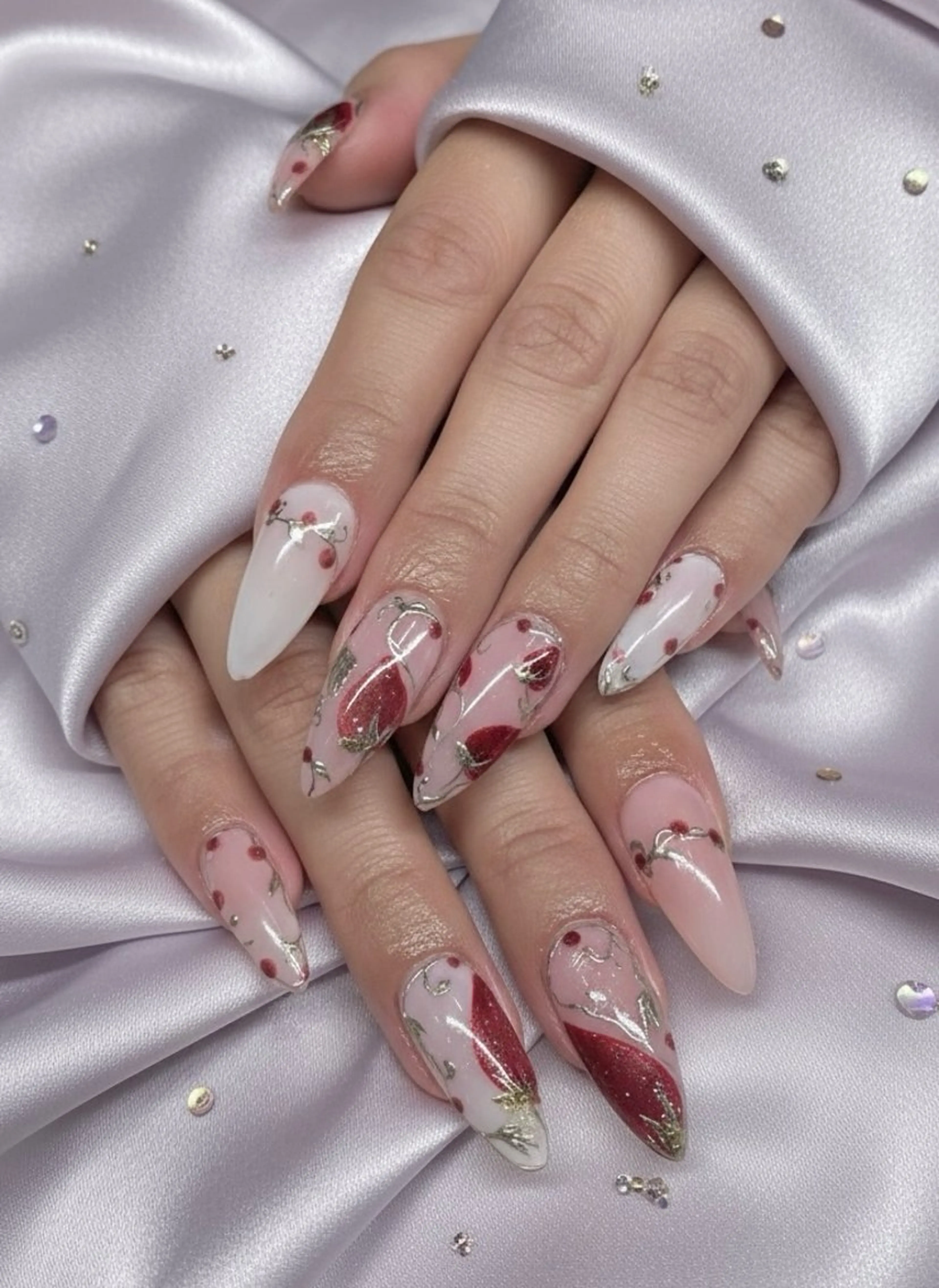 ネイル 長さ出し 韓国ネイル ロングネイル メンズネイル ワンカラーネイル ハンドネイル TUNEHA堂 矢場町栄5丁目のネイルデザイン