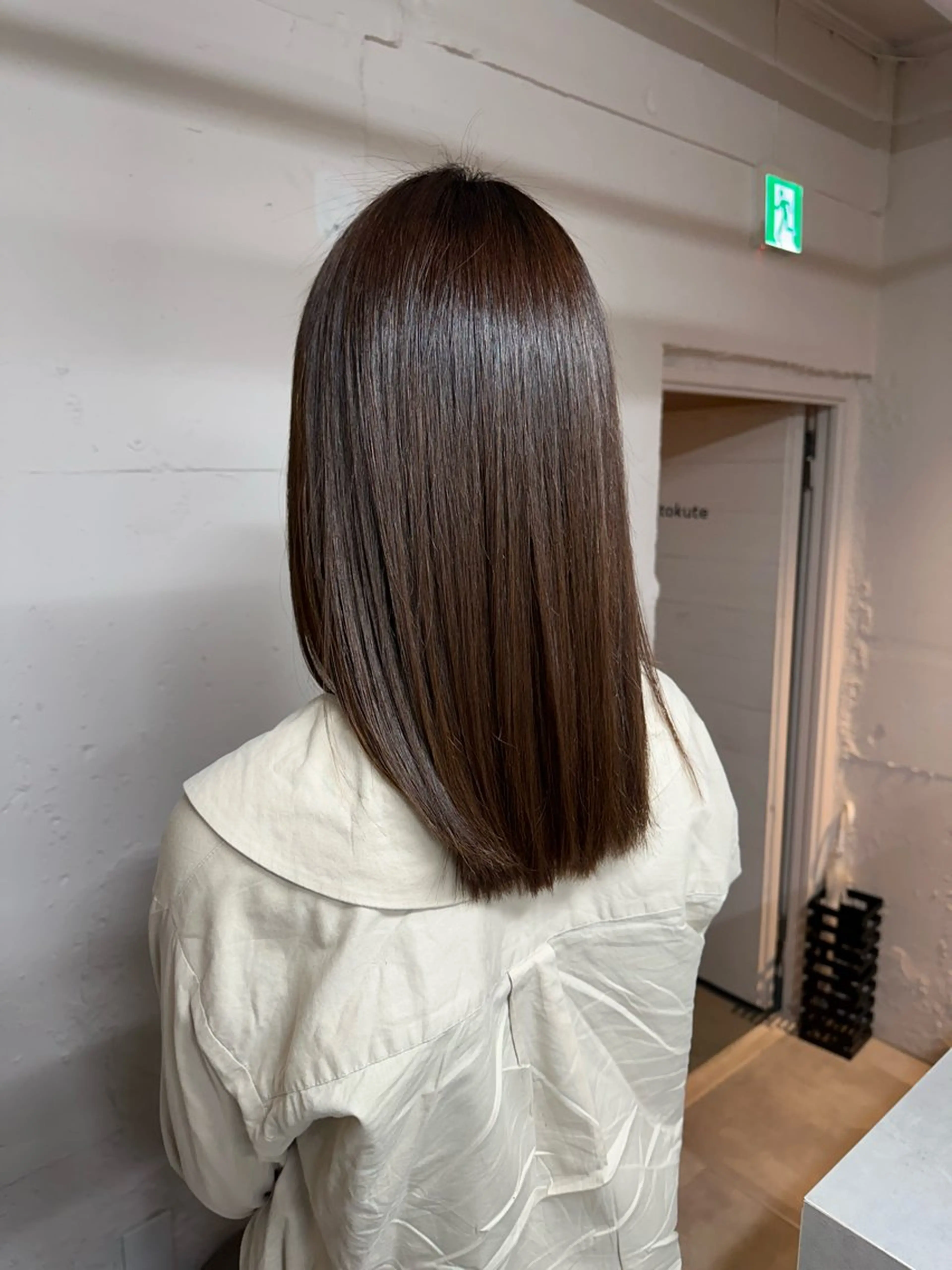 ミディアム 縮毛矯正 ハイライト/ ブリーチ😈小倉😈のヘアスタイル