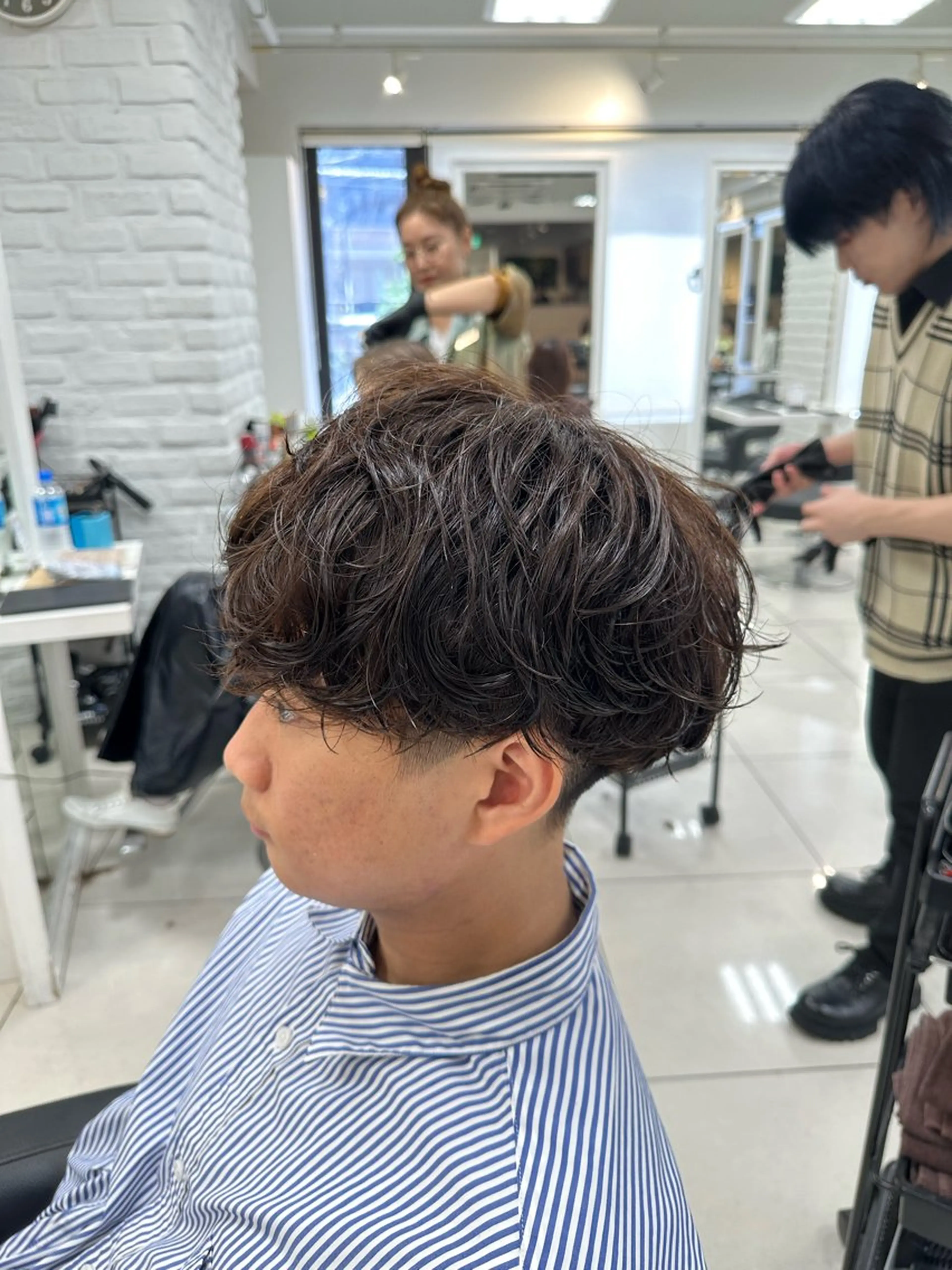 ショート パーマ メンズ メンズパーマ ニュアンスパーマ カット パーマ トリートメント フェザーパーマ職人 🪶ryosukeのヘアスタイル