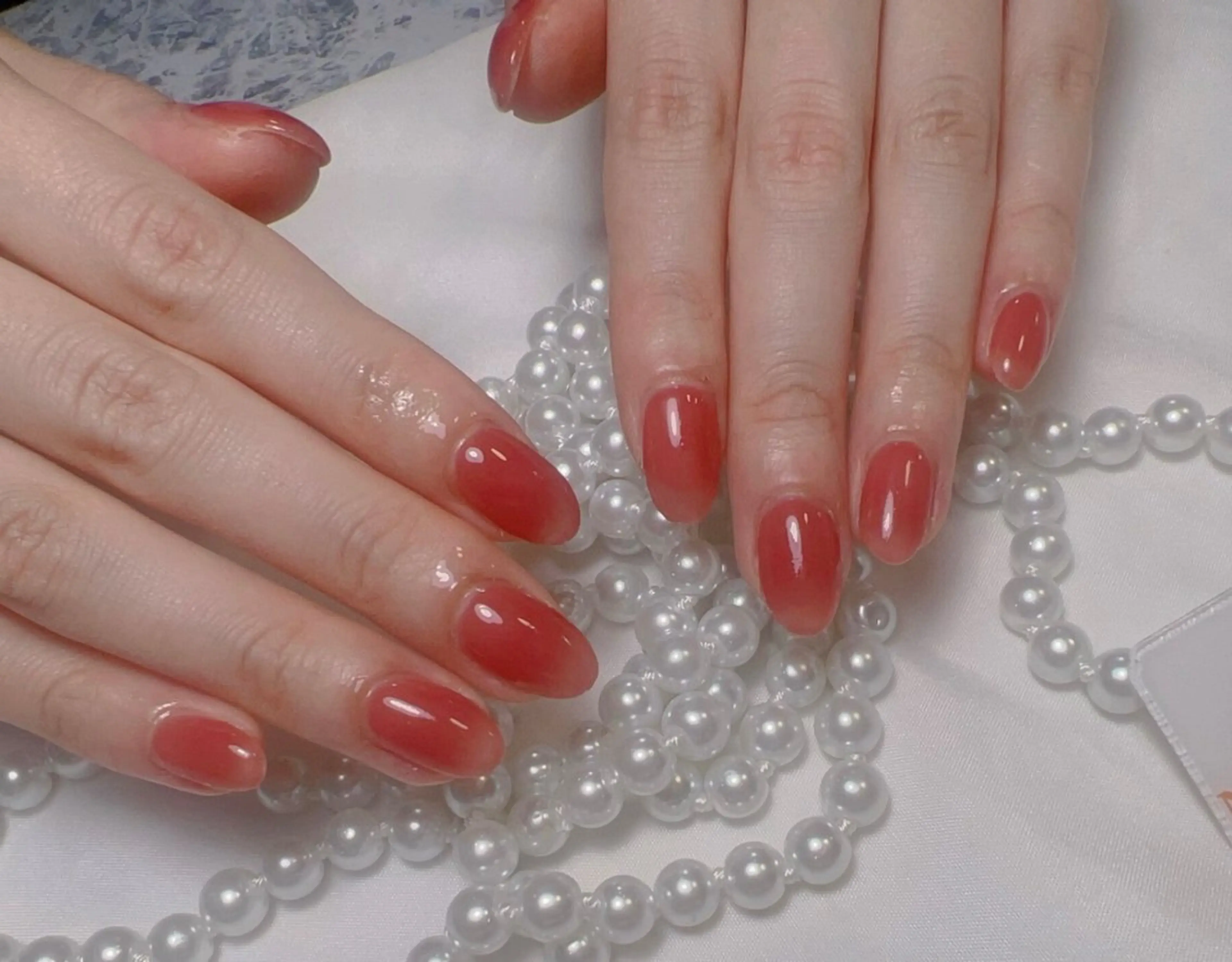 ネイル アートネイル フレンチネイル ジェルネイル グラデーション 韓国ネイル 村中 ハナのネイルデザイン
