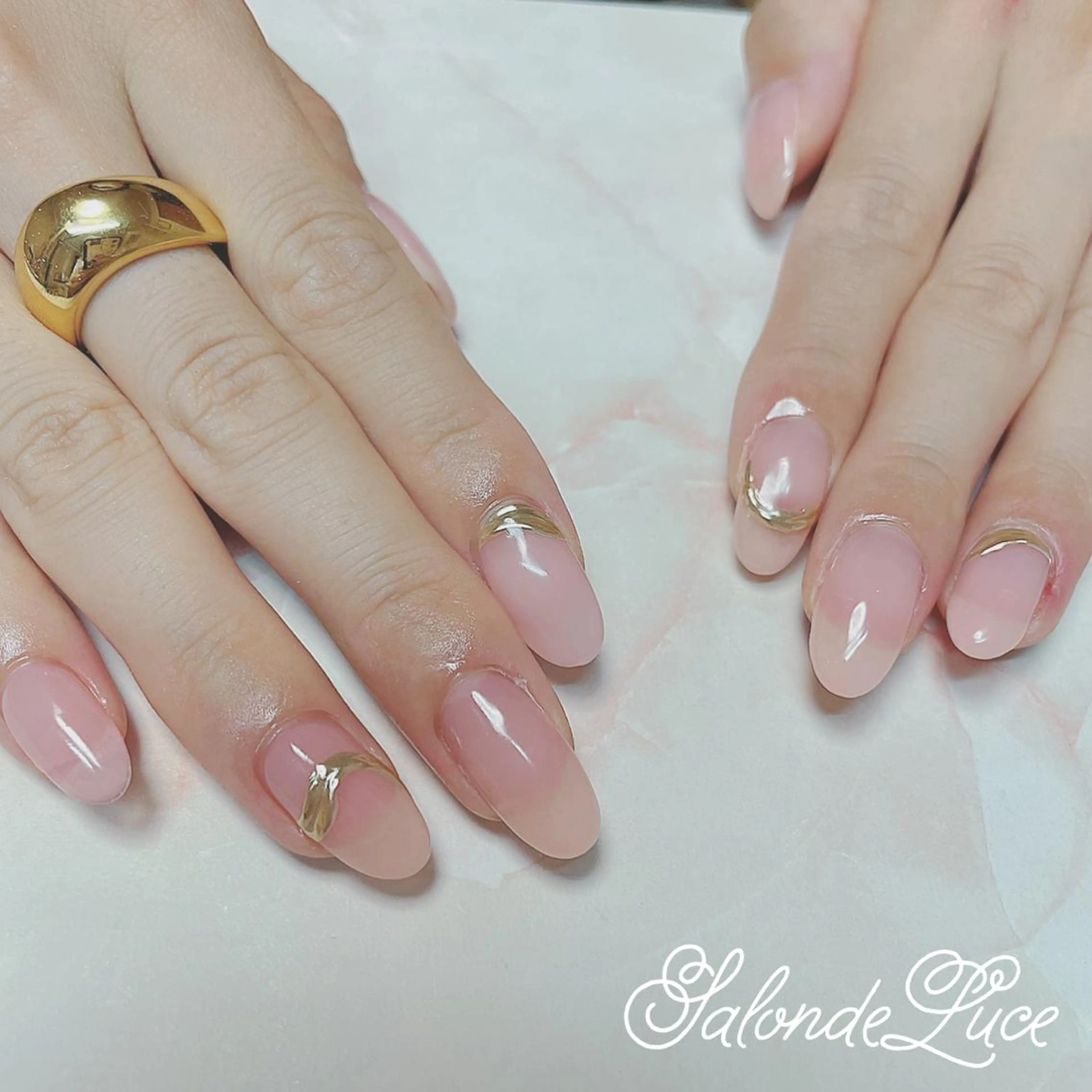 ネイル ミラーネイル ワンカラーネイル ハンドネイル Salon de Luceのネイルデザイン