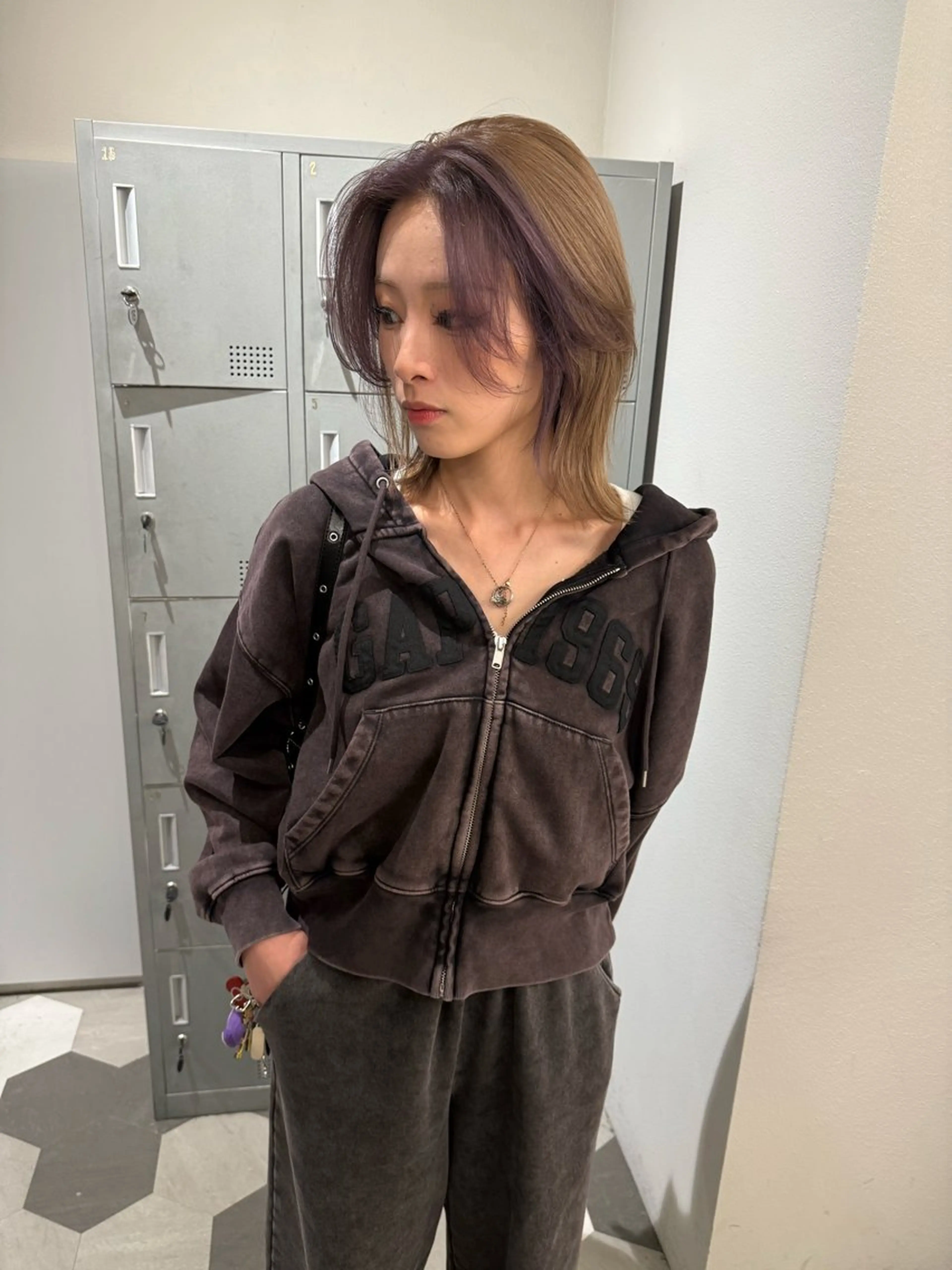 ミディアム カラー ヘアカラー ブリーチ/アレンジ 天満/chihiroのヘアスタイル