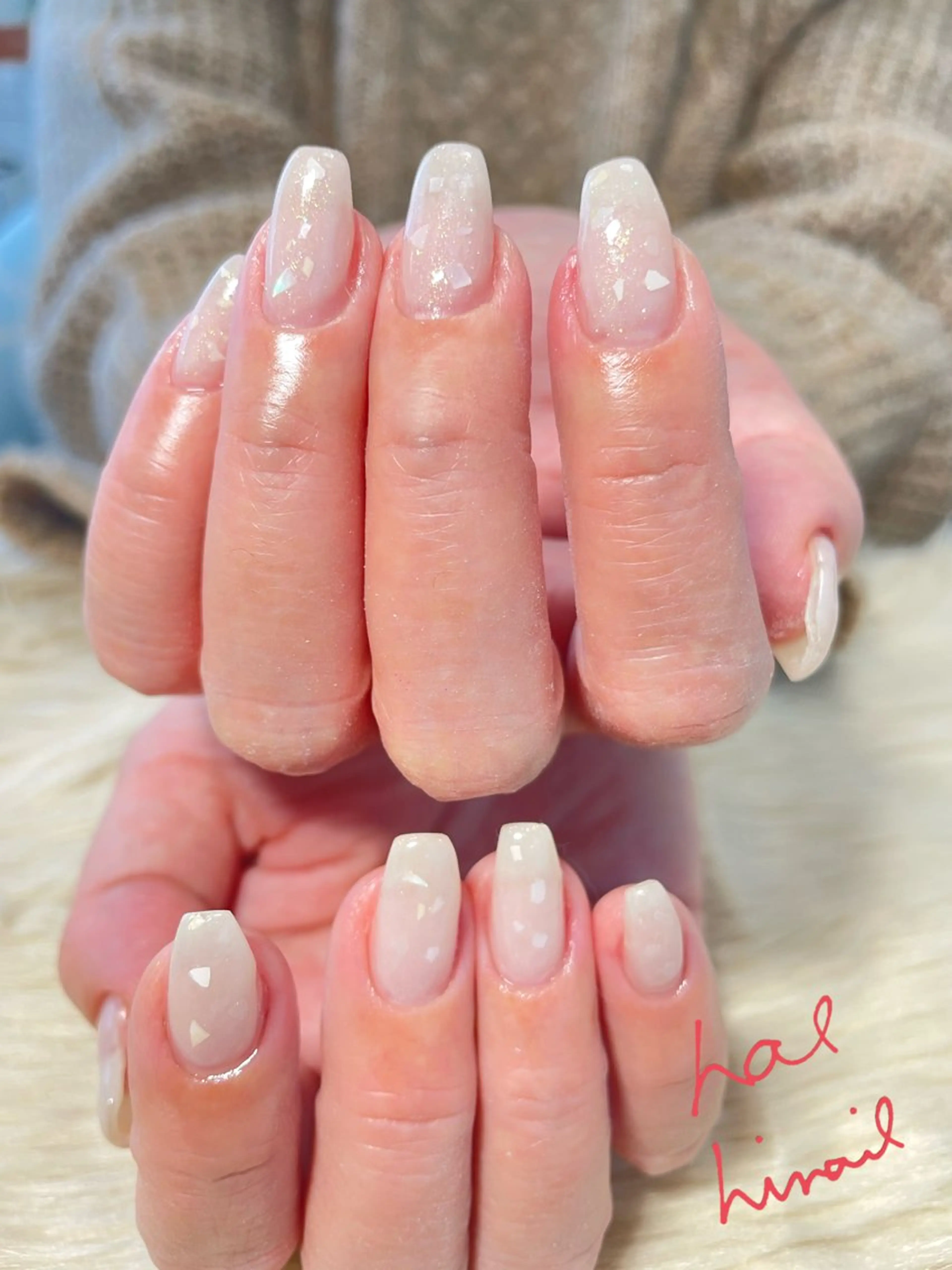 ネイル ホワイト はるひな ねいるのネイルデザイン