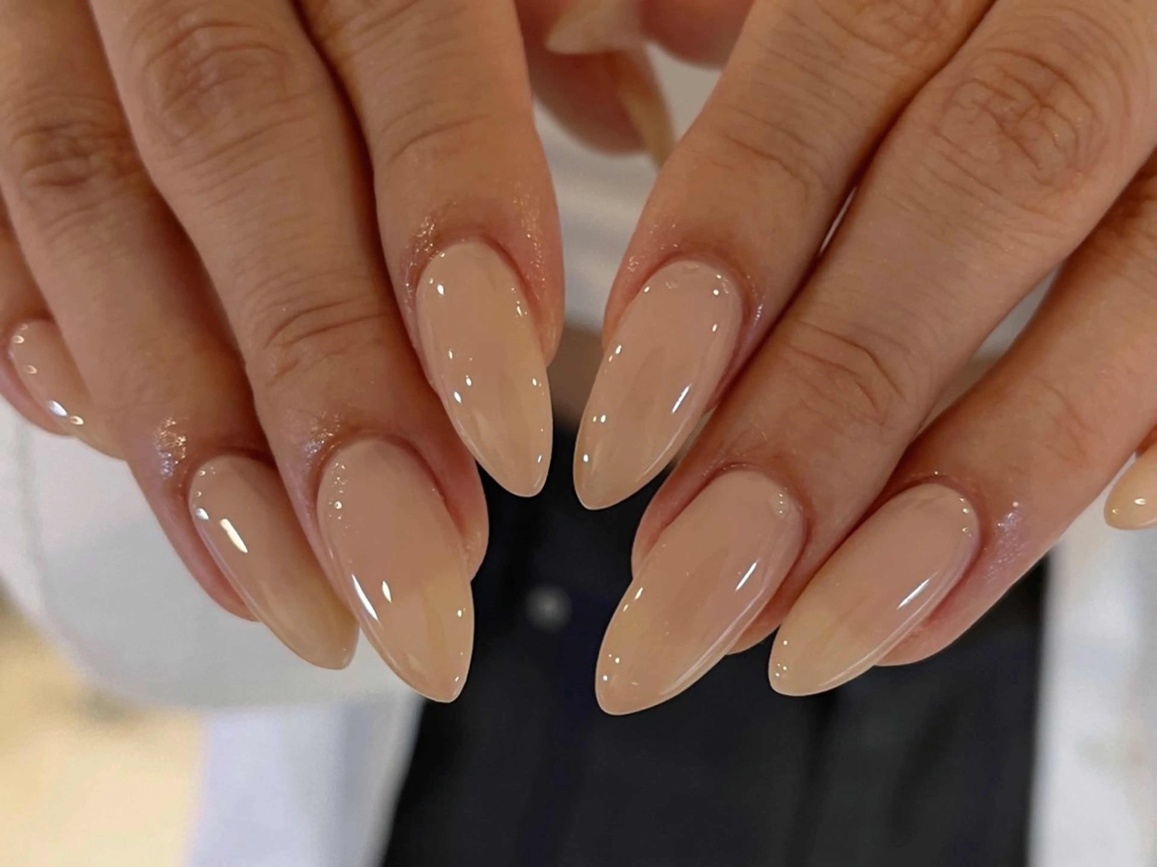 【Hand】オフなしワンカラー/（ラメグラクリアベース）の写真