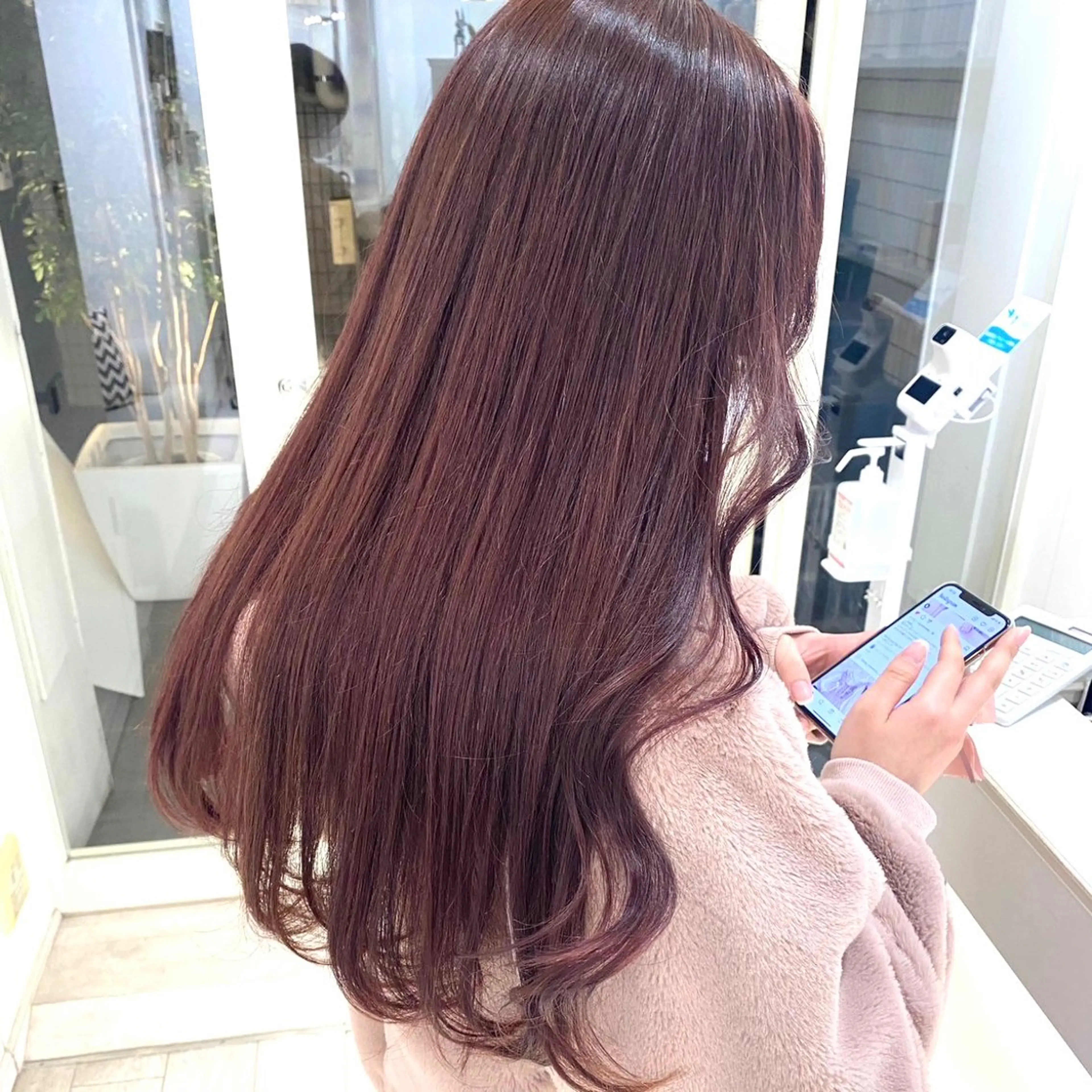 ロング カラー ブラウンカラー ピンクカラー ピンクブラウン ParveMix いしいまお🌼のヘアスタイル