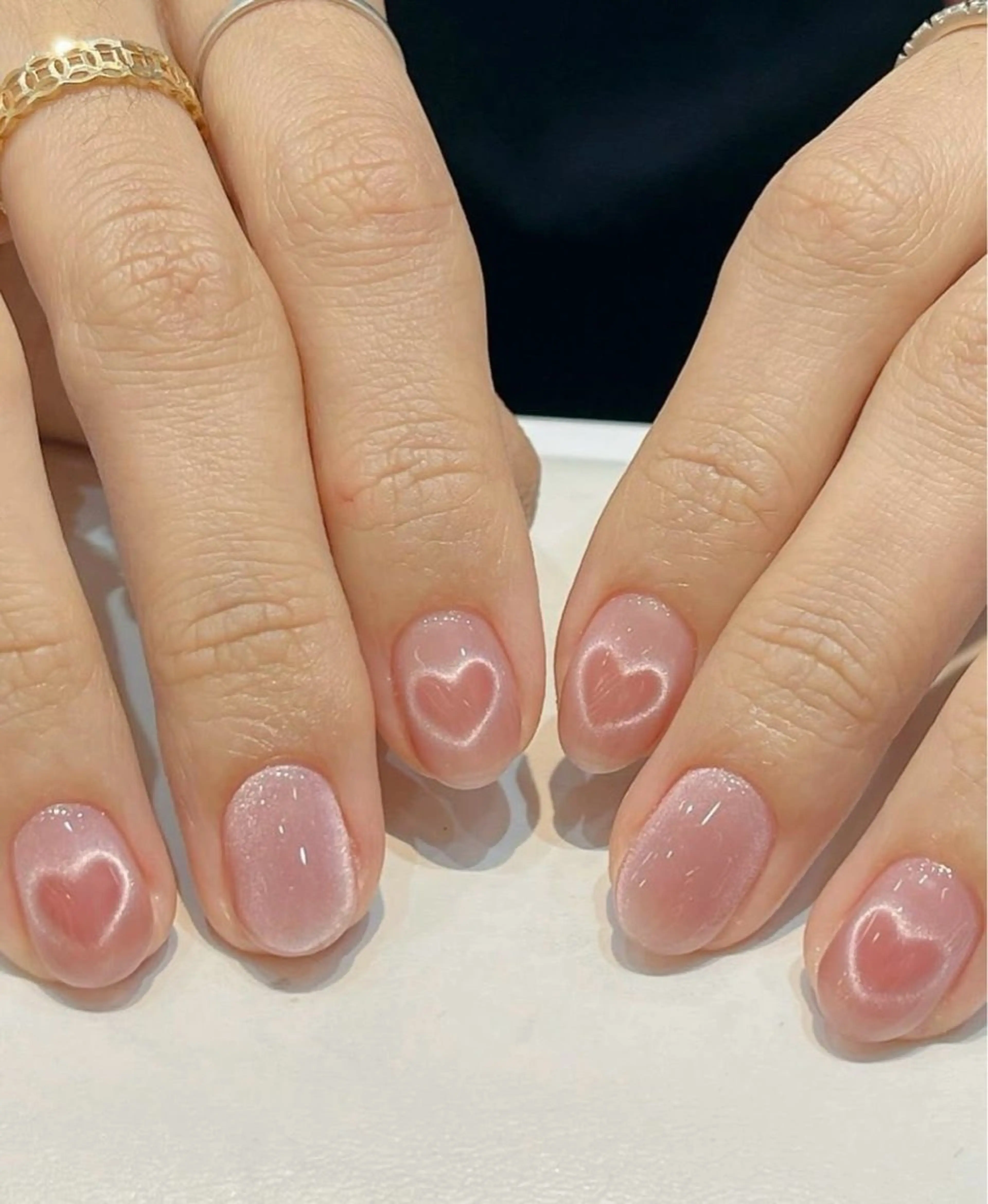 ネイル 長さ出し フレンチネイル グラデーション 卒業式 マグネットネイル ハンドネイル MIHANA NAILのネイルデザイン