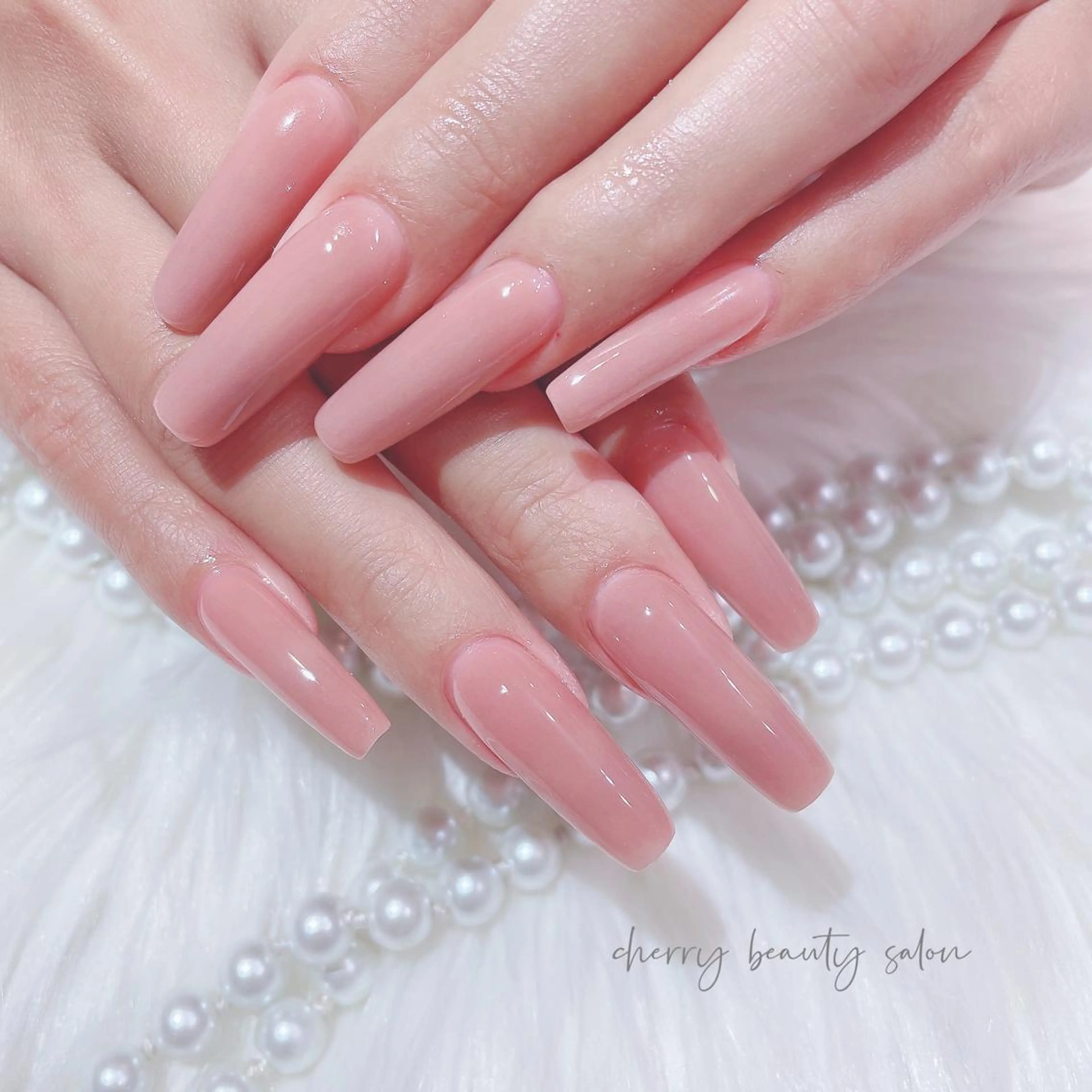 【アクリルスカルプ長さだし】ワンカラーorラメグラテーション￥9980新規の方オフ無料の写真