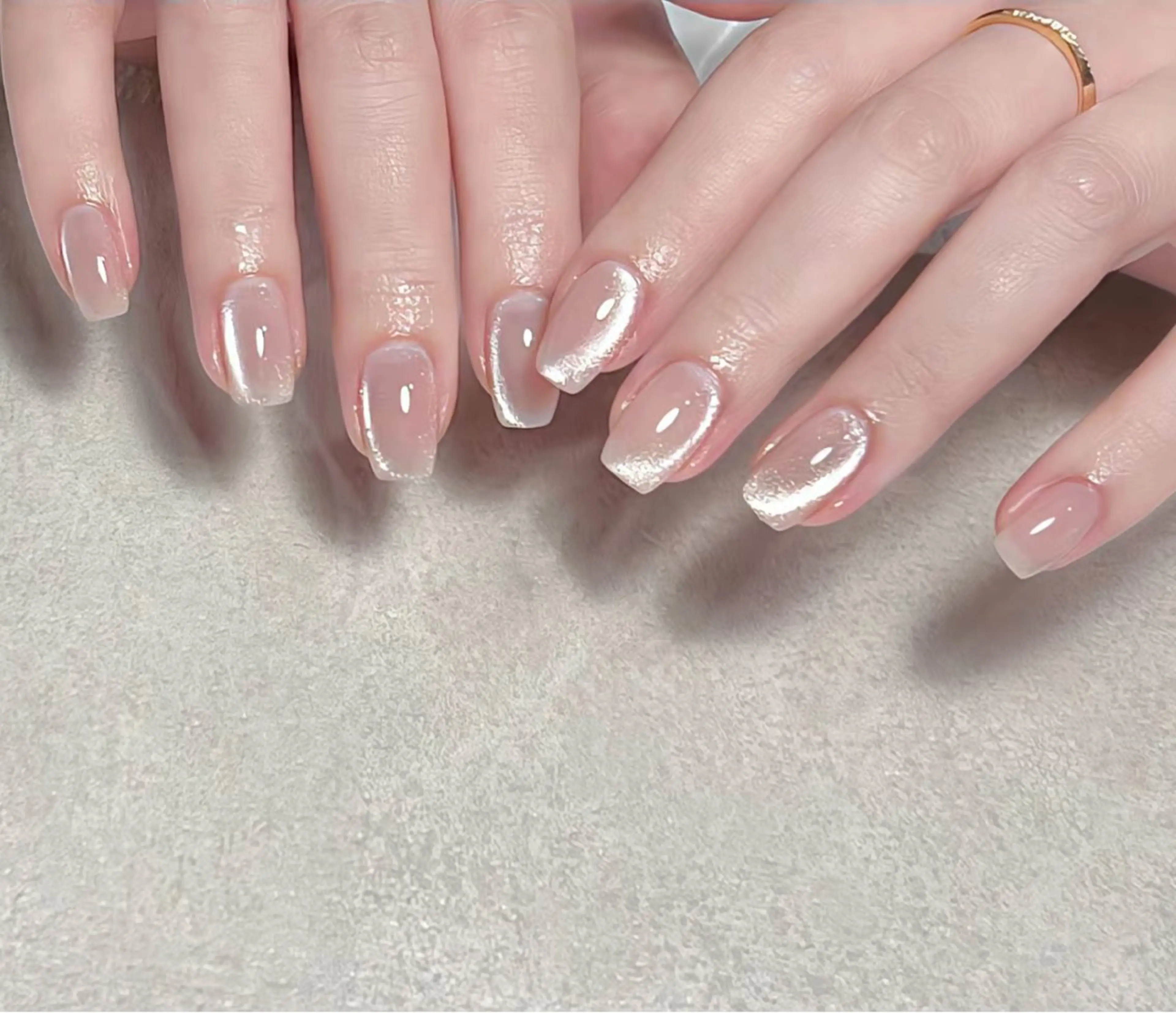 マグネットワンカラーネイル／ミラーワンカラーネイルの写真