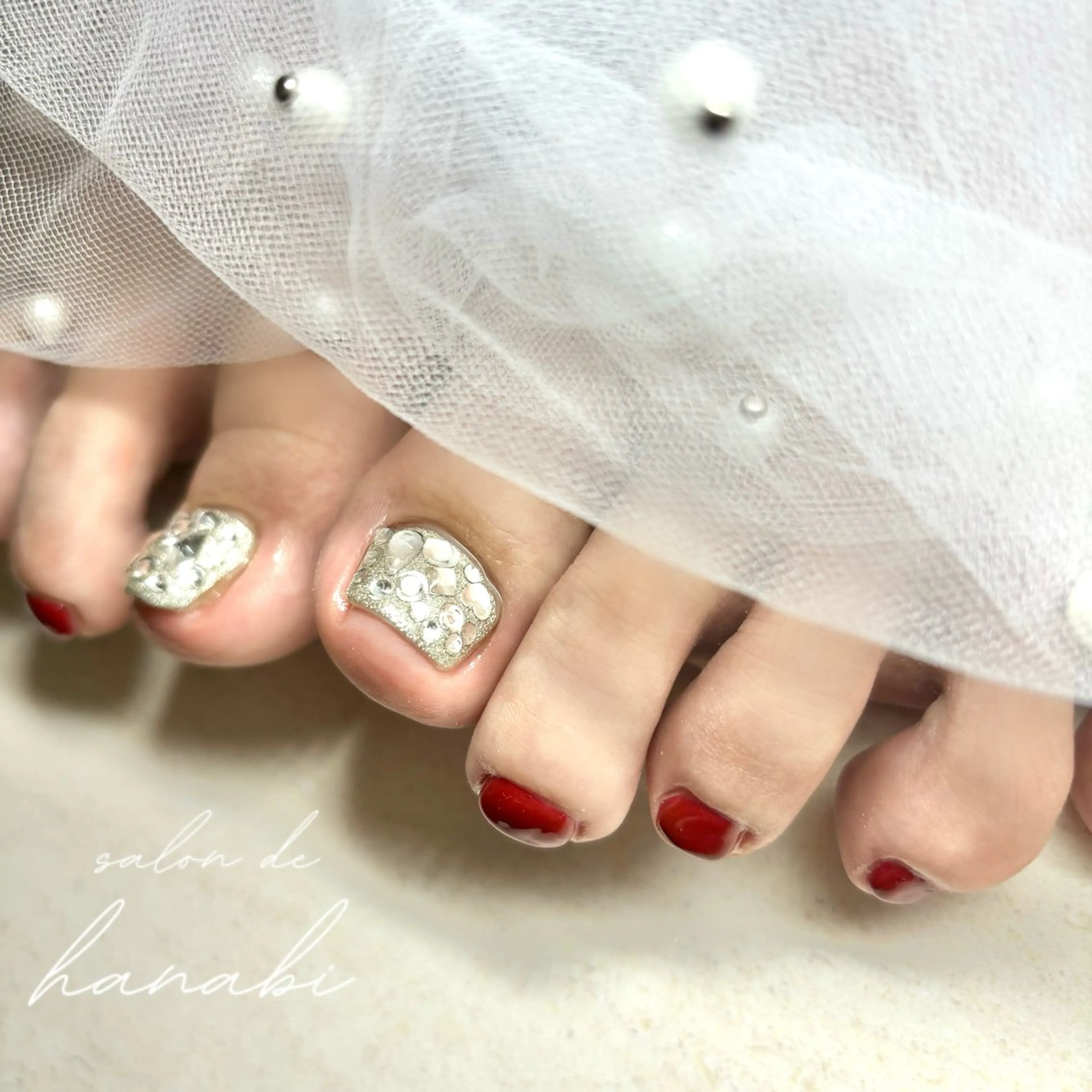 ネイル キラキラネイル salon de hanabi八王子のネイルデザイン