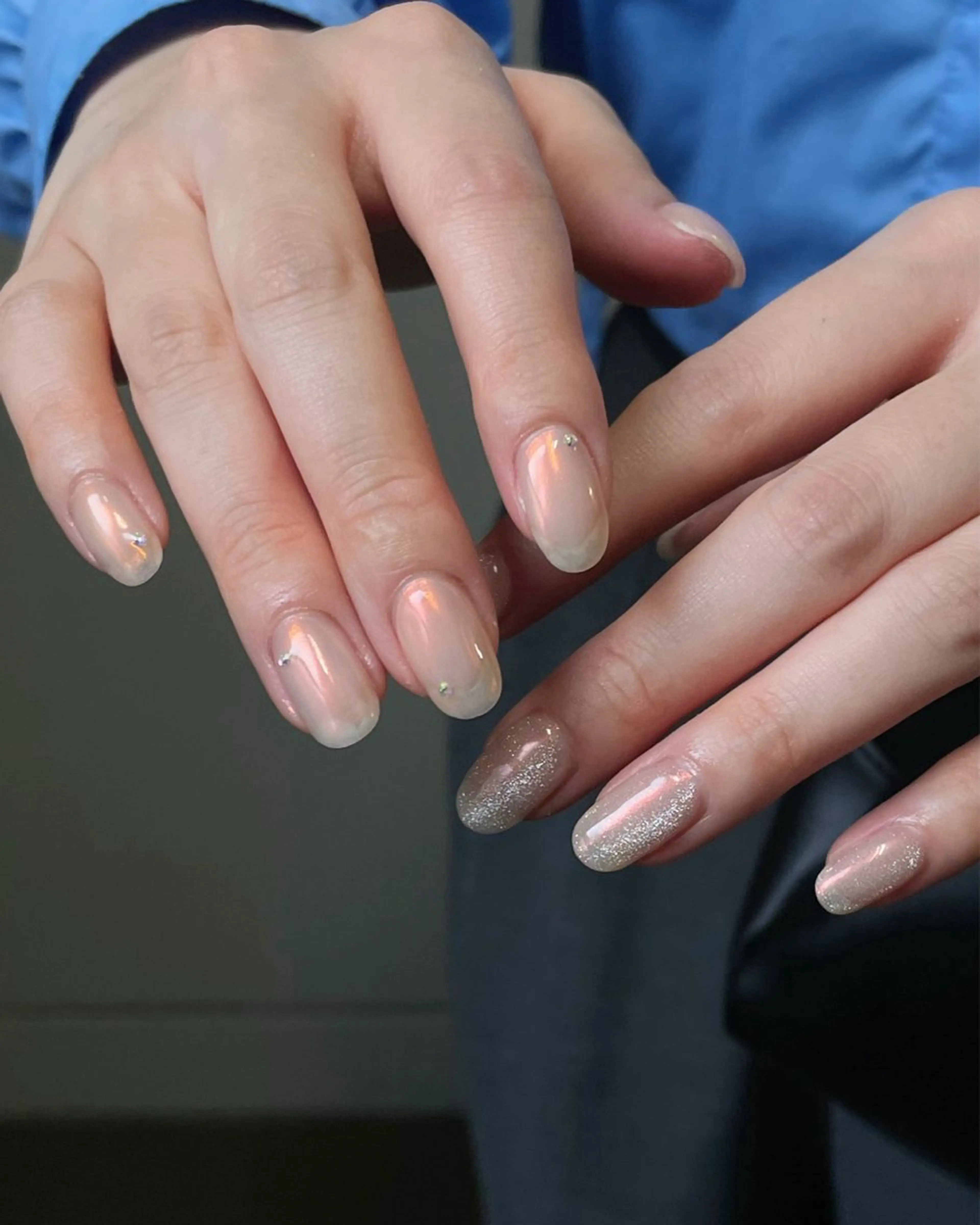 ネイル マグネットネイル ミラーネイル F room 表参道のネイルデザイン