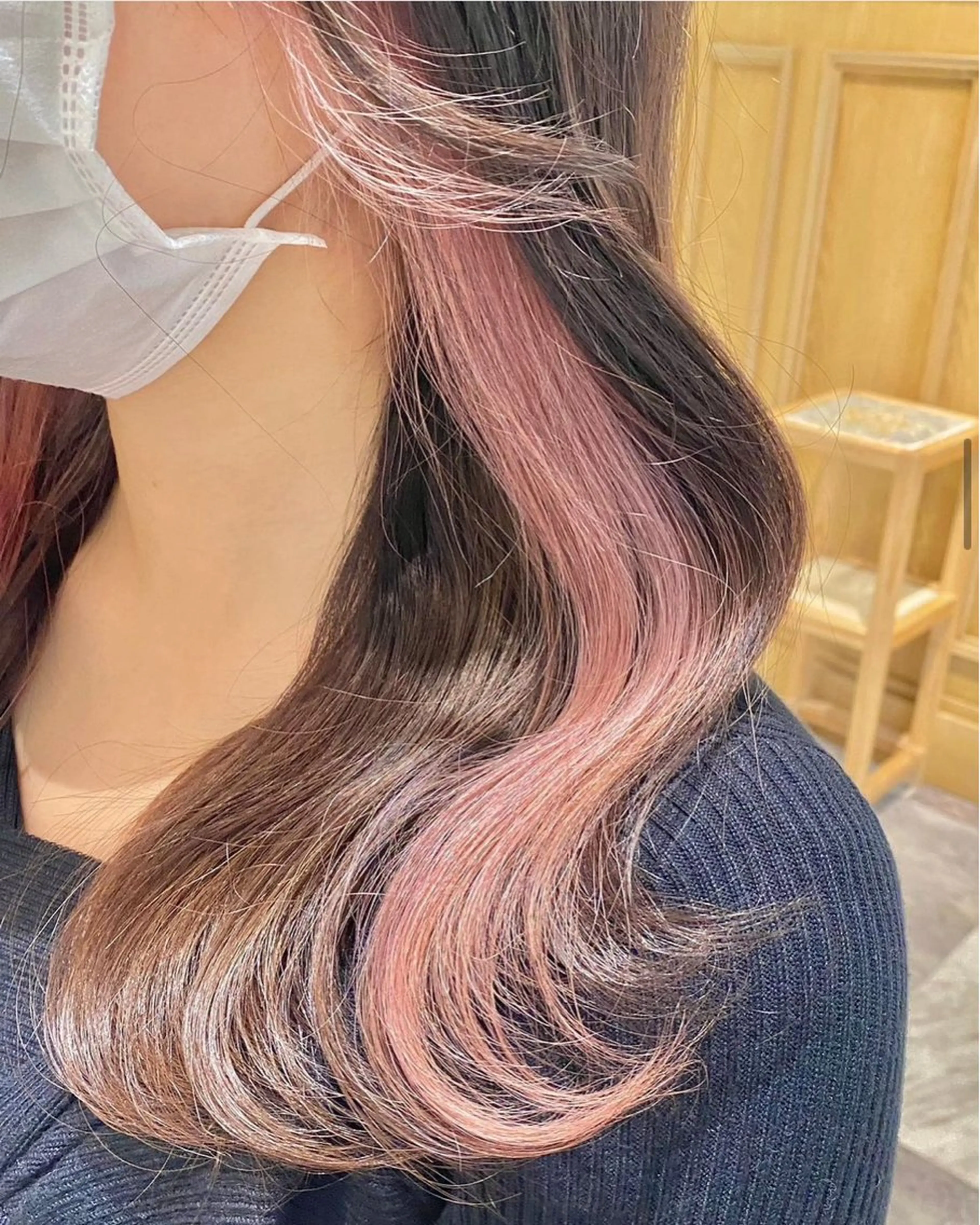 セミロング ブリーチなし 透明感カラー/松沢のヘアスタイル