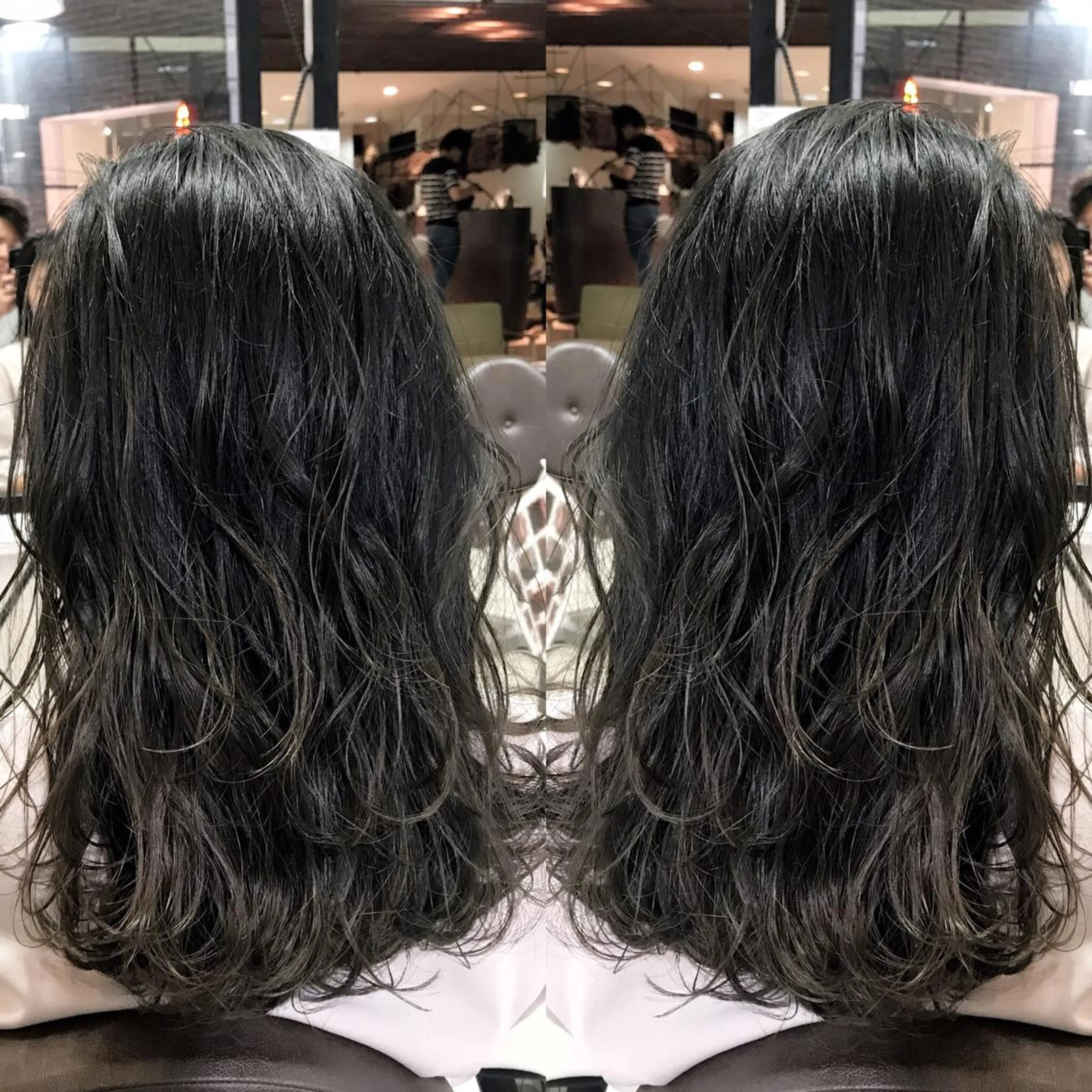 ミディアム カラー シールエクステ⭐️ オオミタクヤのヘアスタイル