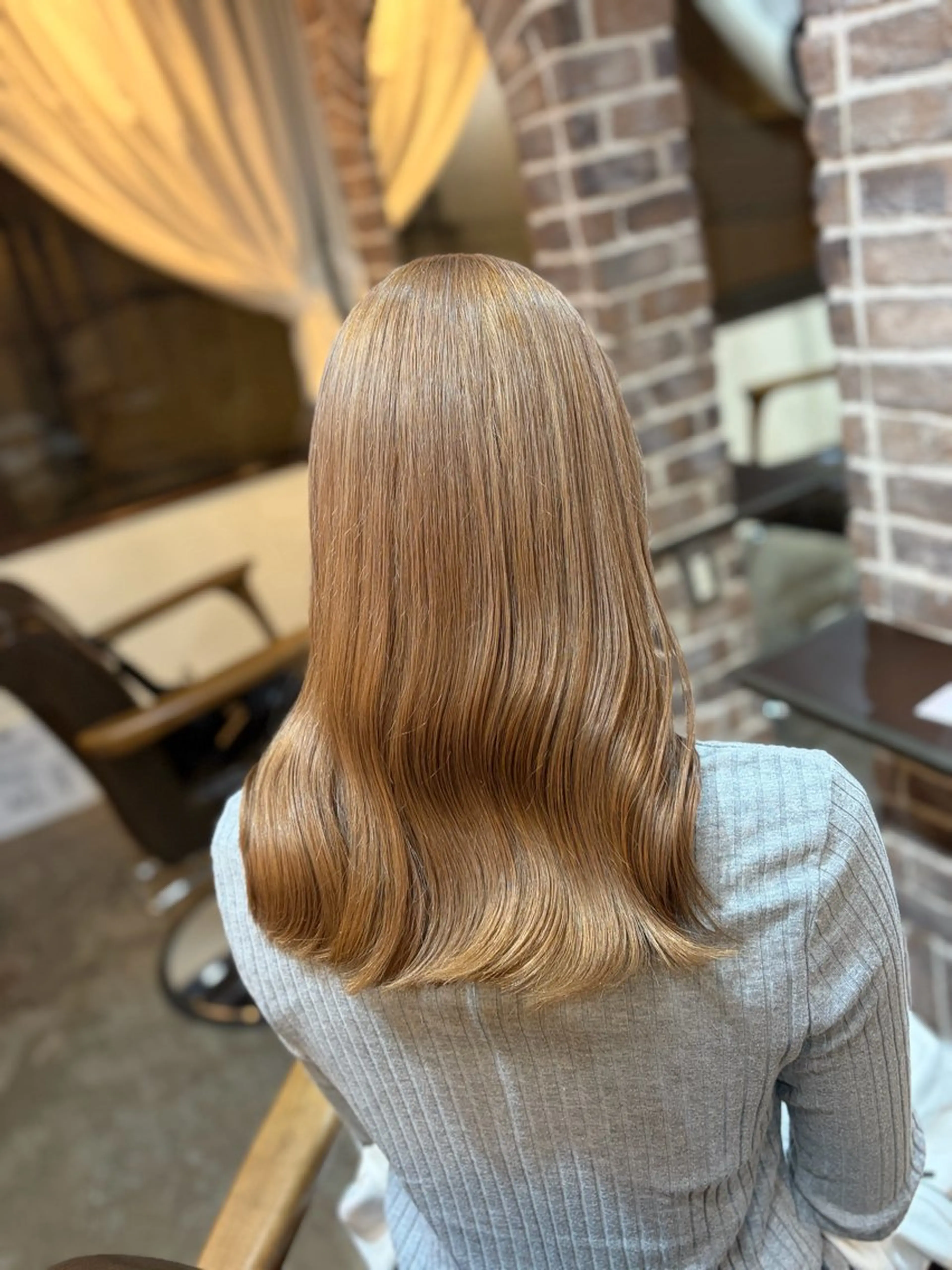 ミディアム ヘアカラー トリートメント メンズパーマ/縮毛 矯正/徳田真緒のヘアスタイル