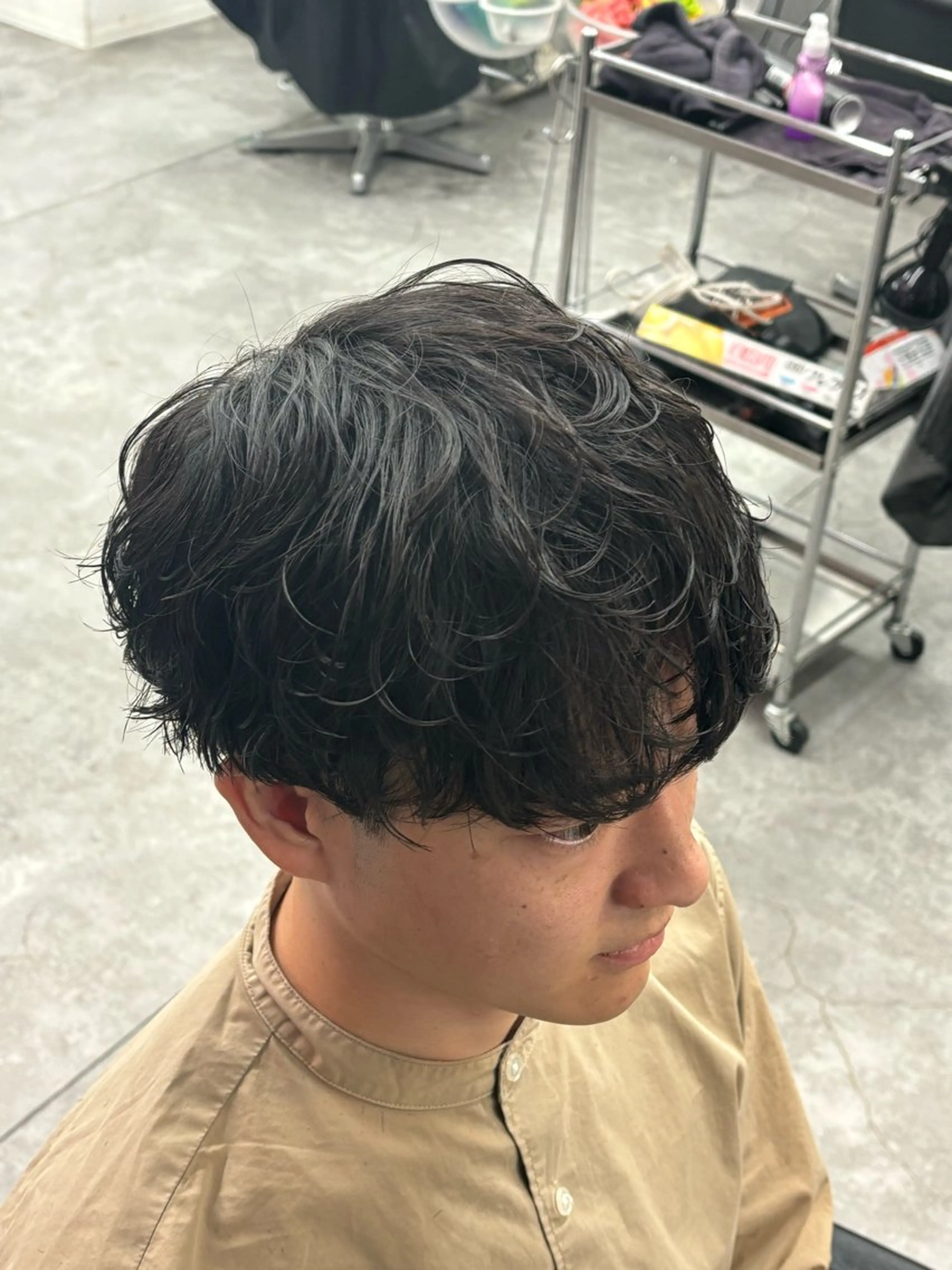 ショート パーマ メンズ カット パーマ ヘアセット お悩み解消✨/ メンズパーマ✨/直樹のヘアスタイル