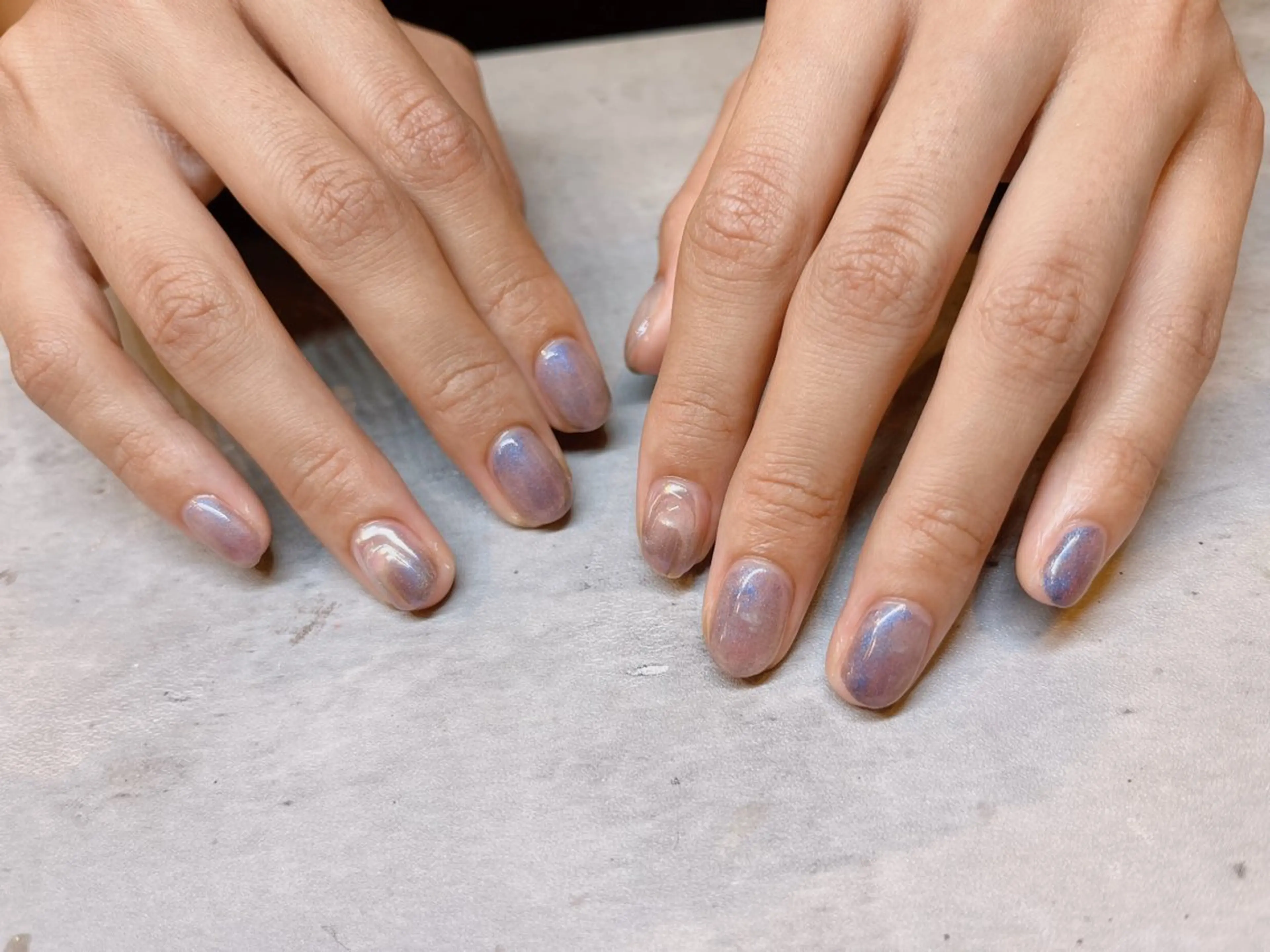 ネイル アートネイル ラメ(グリッター) ミラーネイル Kobayashi Mのネイルデザイン