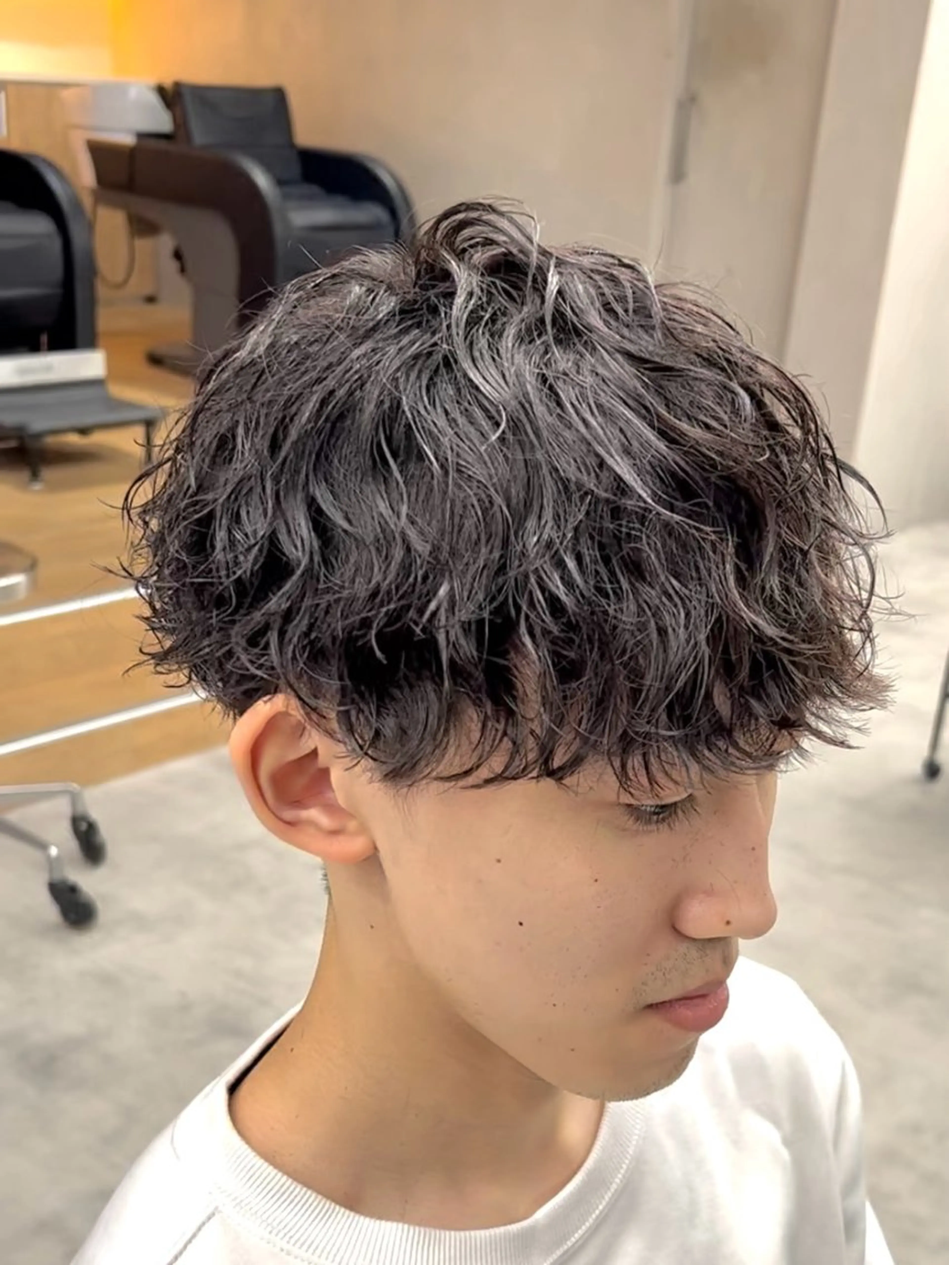 ショート パーマ メンズ メンズパーマ ツイストスパイラルパーマ スパイラルパーマ カット パーマ メンズパーマ/ 新潟駅/佐藤裕のヘアスタイル