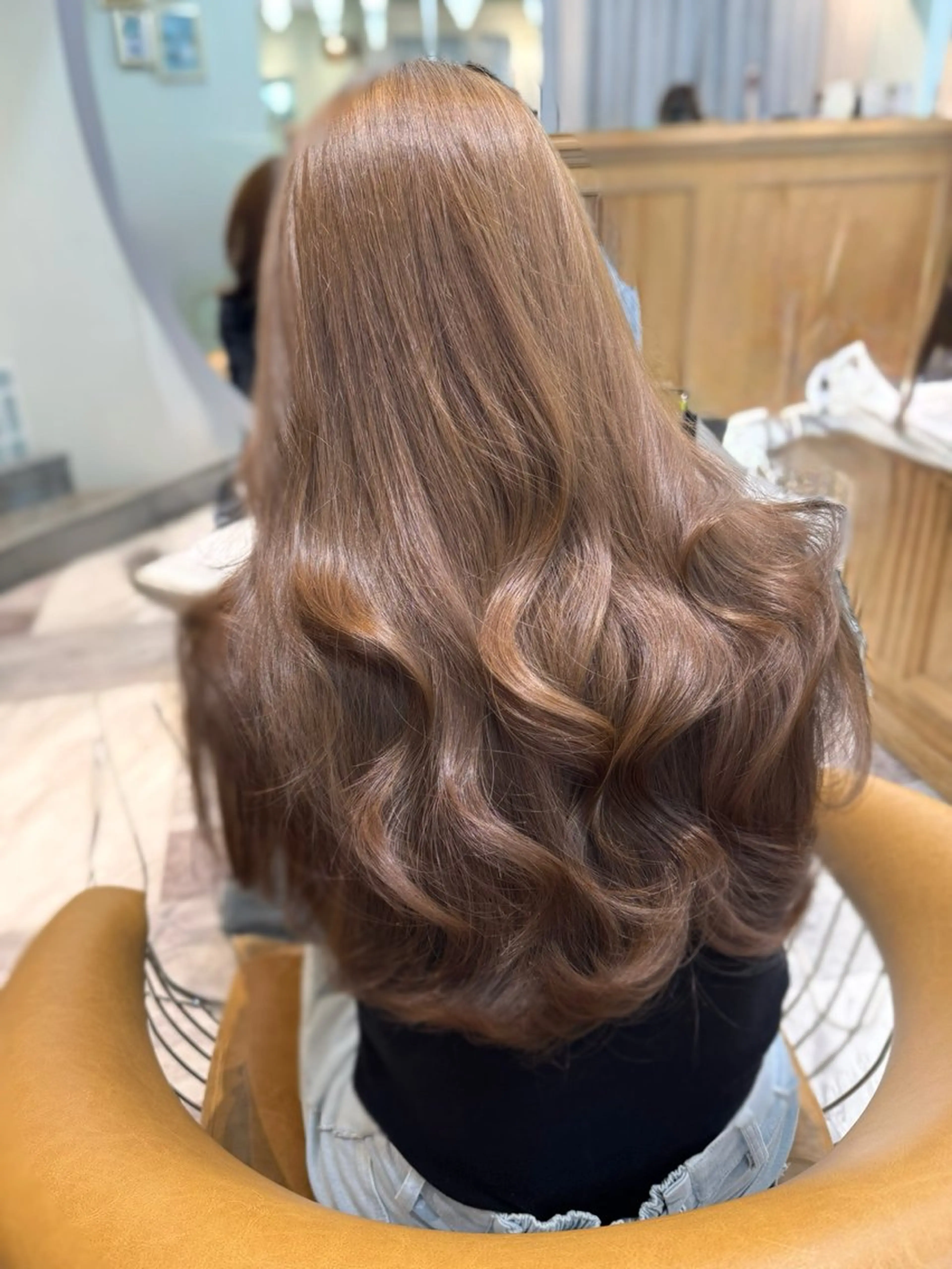 セミロング カラー 卒業式のヘアスタイル ヘアカラー 木屋元一/透明感 /前髪/韓国ヘアのヘアスタイル