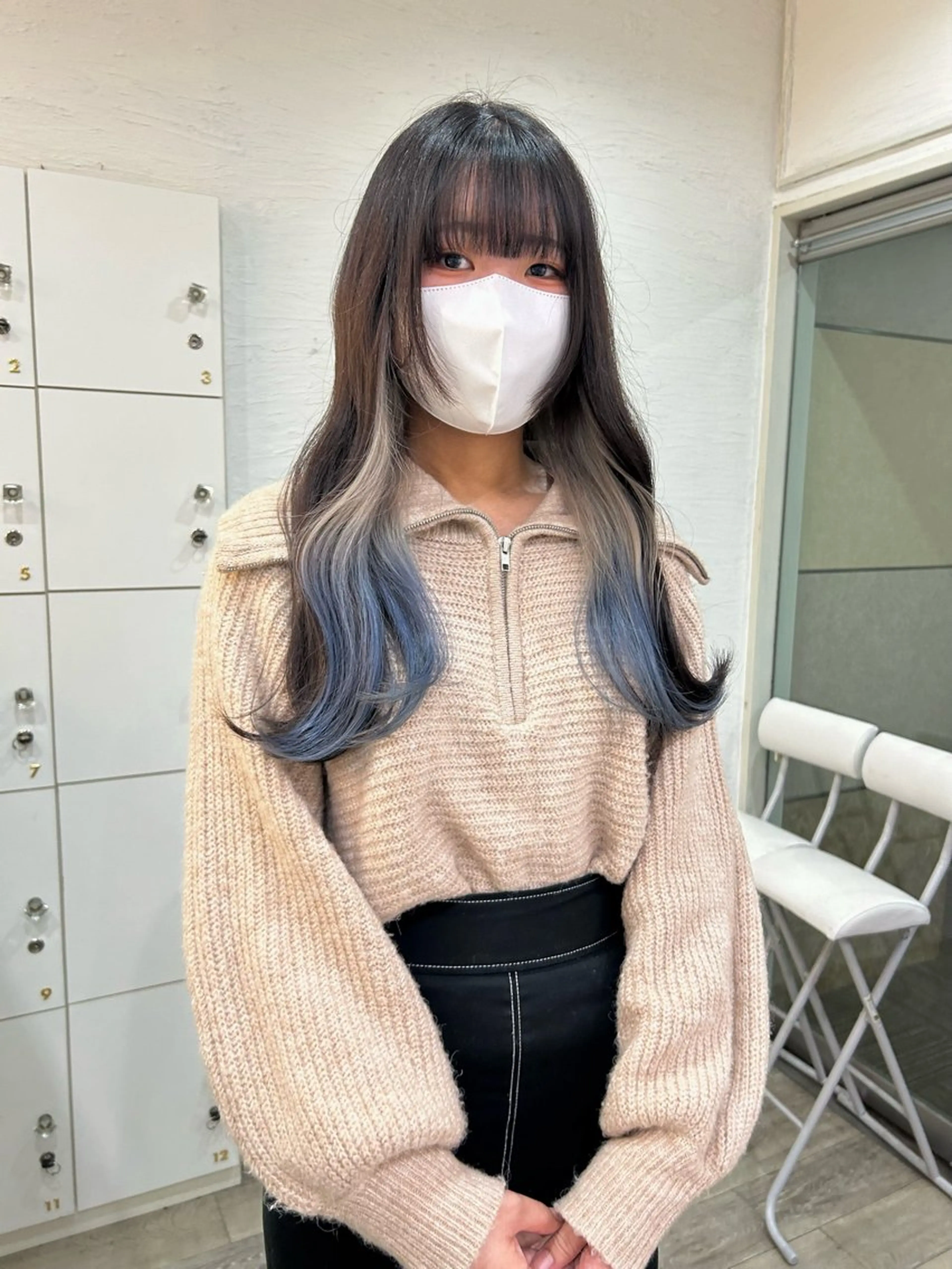 ロング カラー inq sakae所属・りん🌷︎名古屋 ブリーチカラーのヘアスタイル