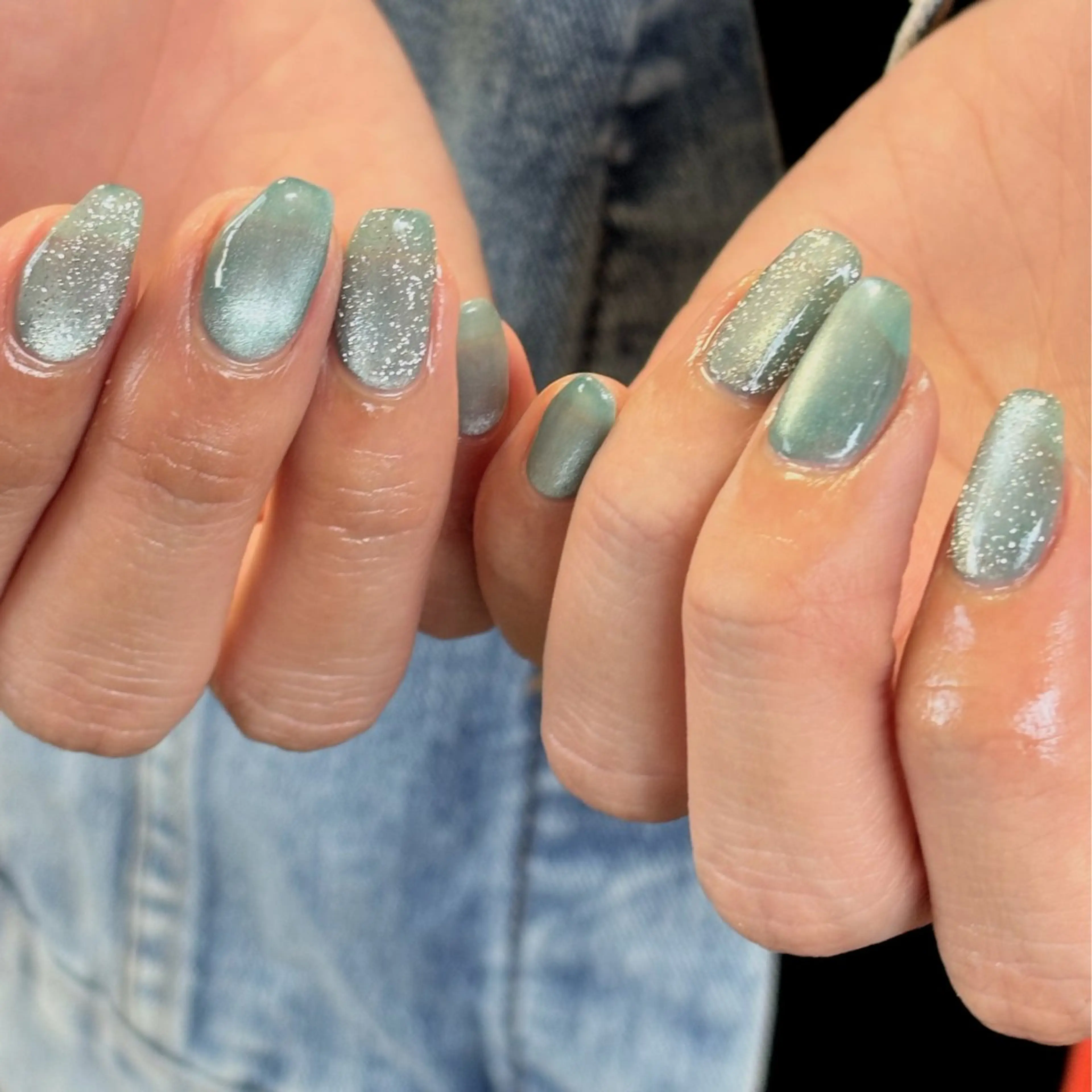 ネイル ジェルネイル ラメ(グリッター) ニュアンスネイル オフィスネイル ワンカラーネイル ハンドネイル tamu nail 　金町のネイルデザイン