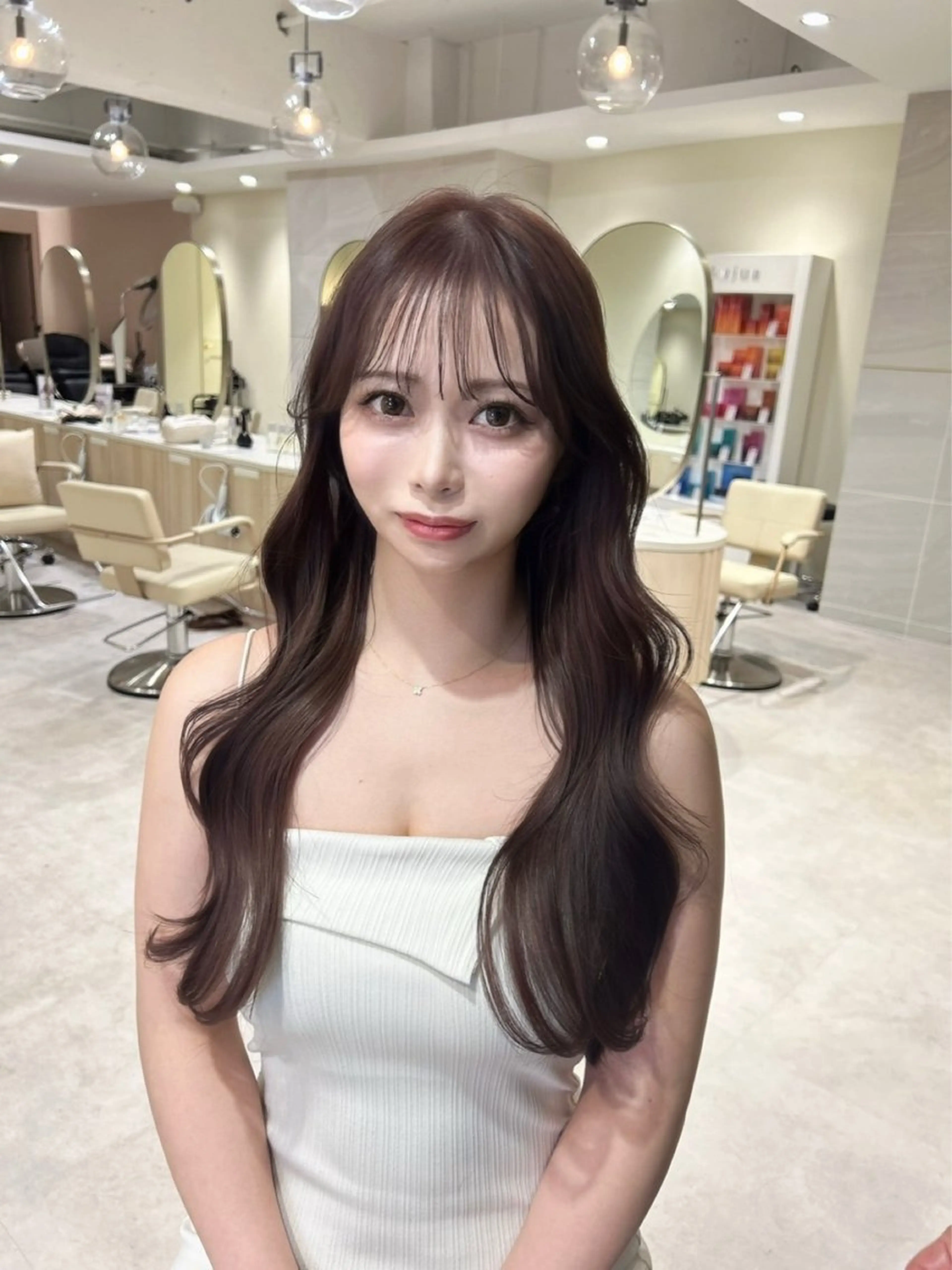 ロング カラー ブラウンカラー ヘーゼル イルミナカラー カット ヘアカラー トリートメント Ms.CHARM所属・透明感カラー🌿 グレージュ🐺陽介のヘアスタイル