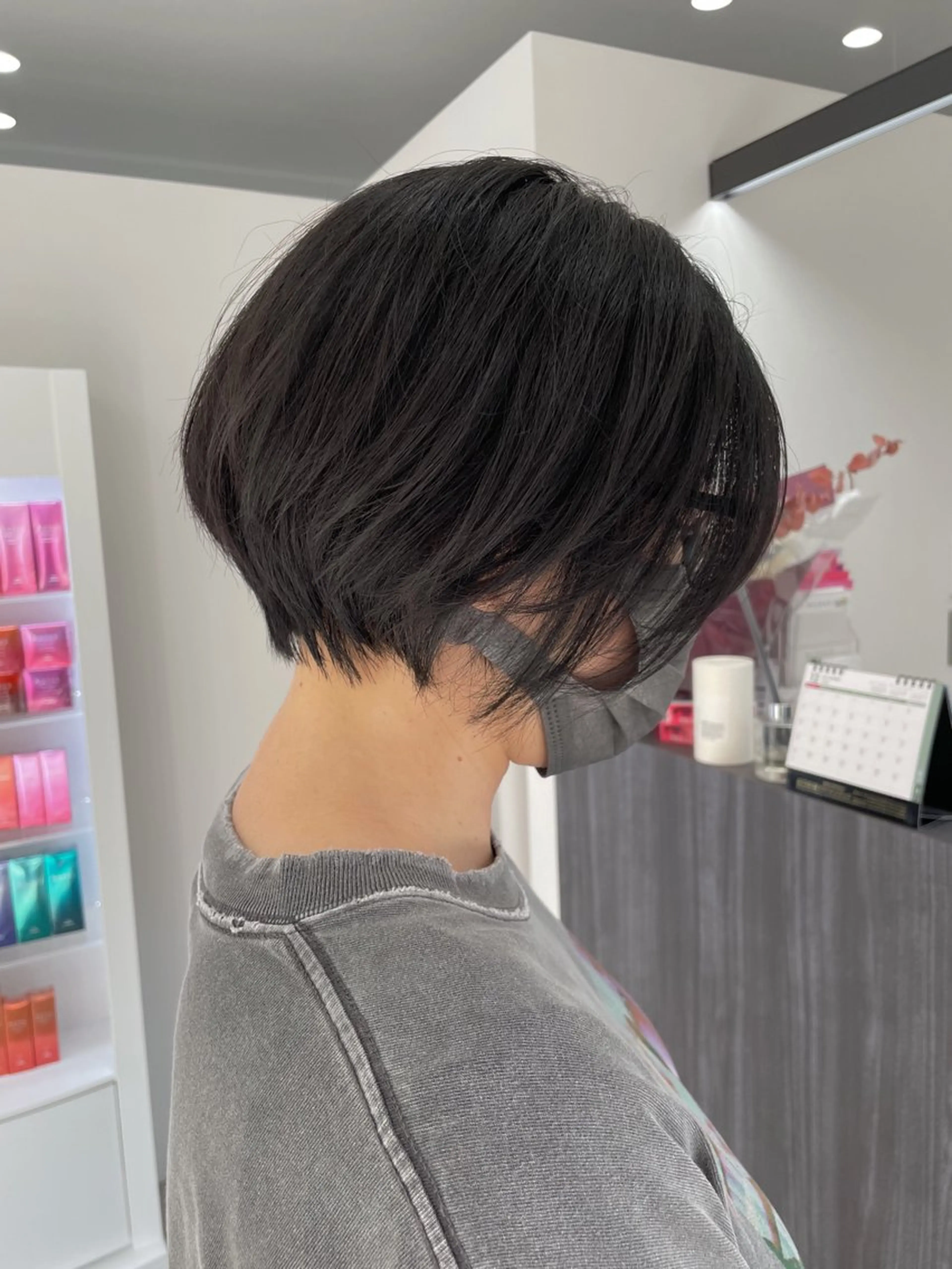 ショート ショートボブ ボブ くびれヘア ショートヘア カット 新村 華奈絵のヘアスタイル