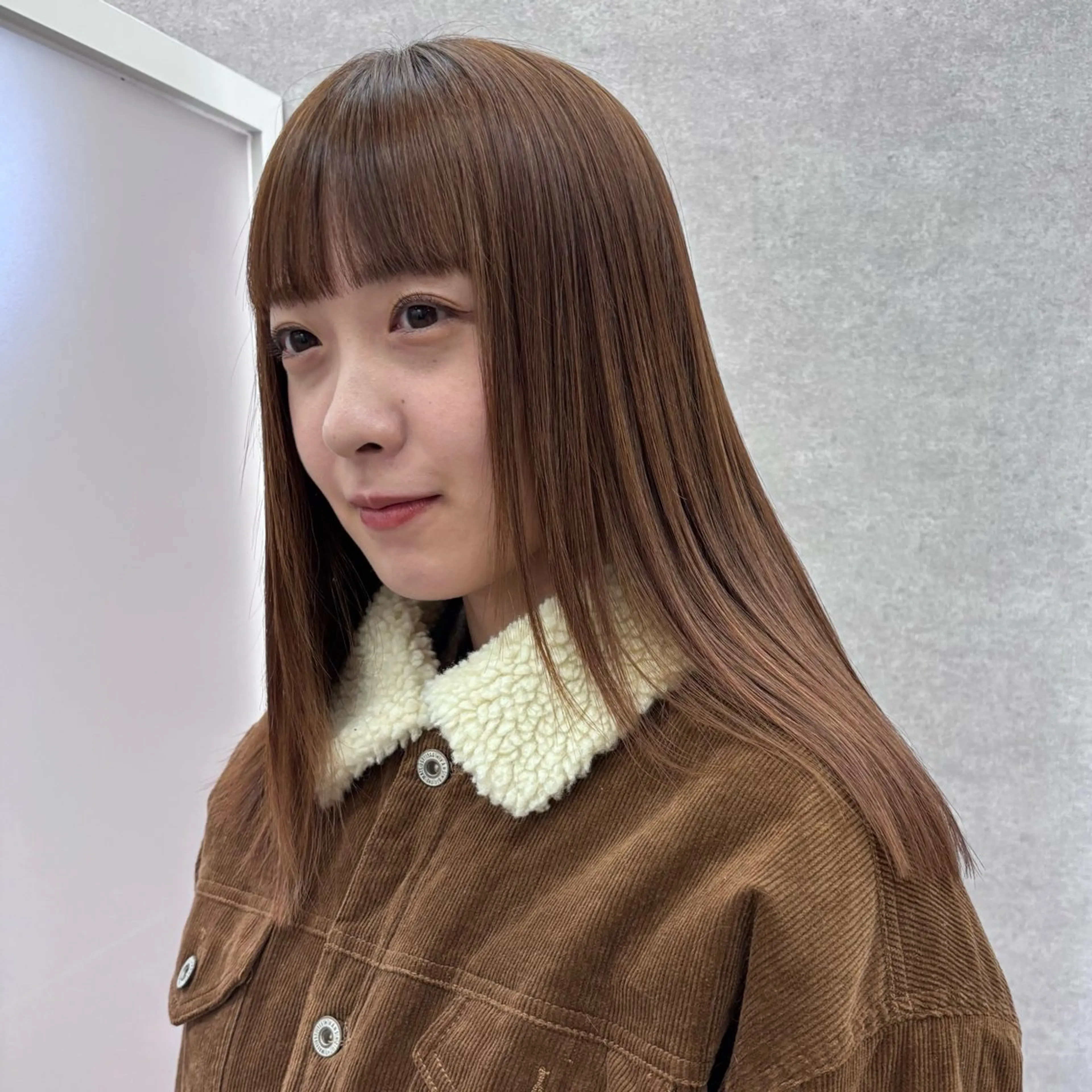 ロング ロング ワイドバング 酸性ストレート カット 縮毛矯正 トリートメント 萌花　moeka /韓国/レイヤーのヘアスタイル