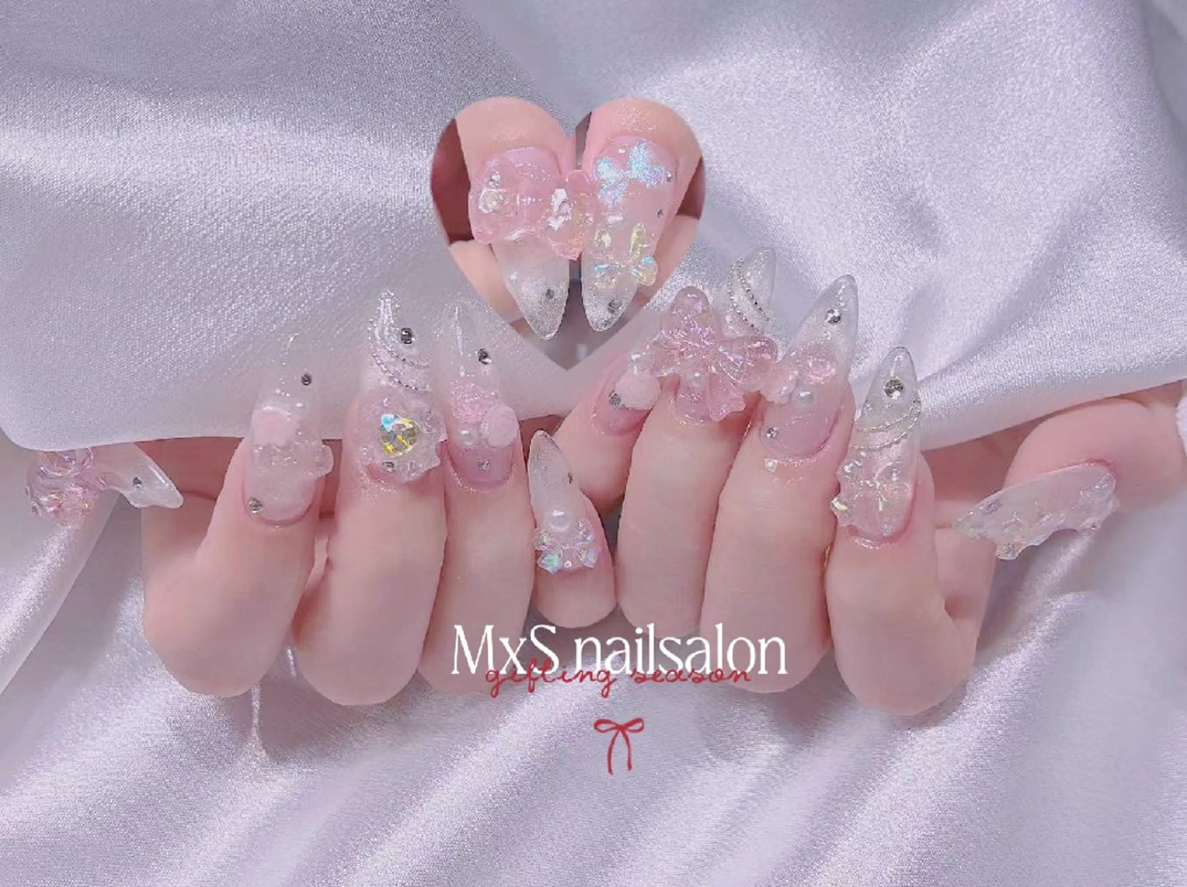ネイル ジェルネイル 韓国ネイル マグネットネイル パラジェル 春ネイル ハンドネイル ハンドケア MxS Nail(長さだし/フィルイン/マグネット/韓国ネイル/ワンホンネイル/ワンカラー)所属・MxS リィリィのネイルデザイン