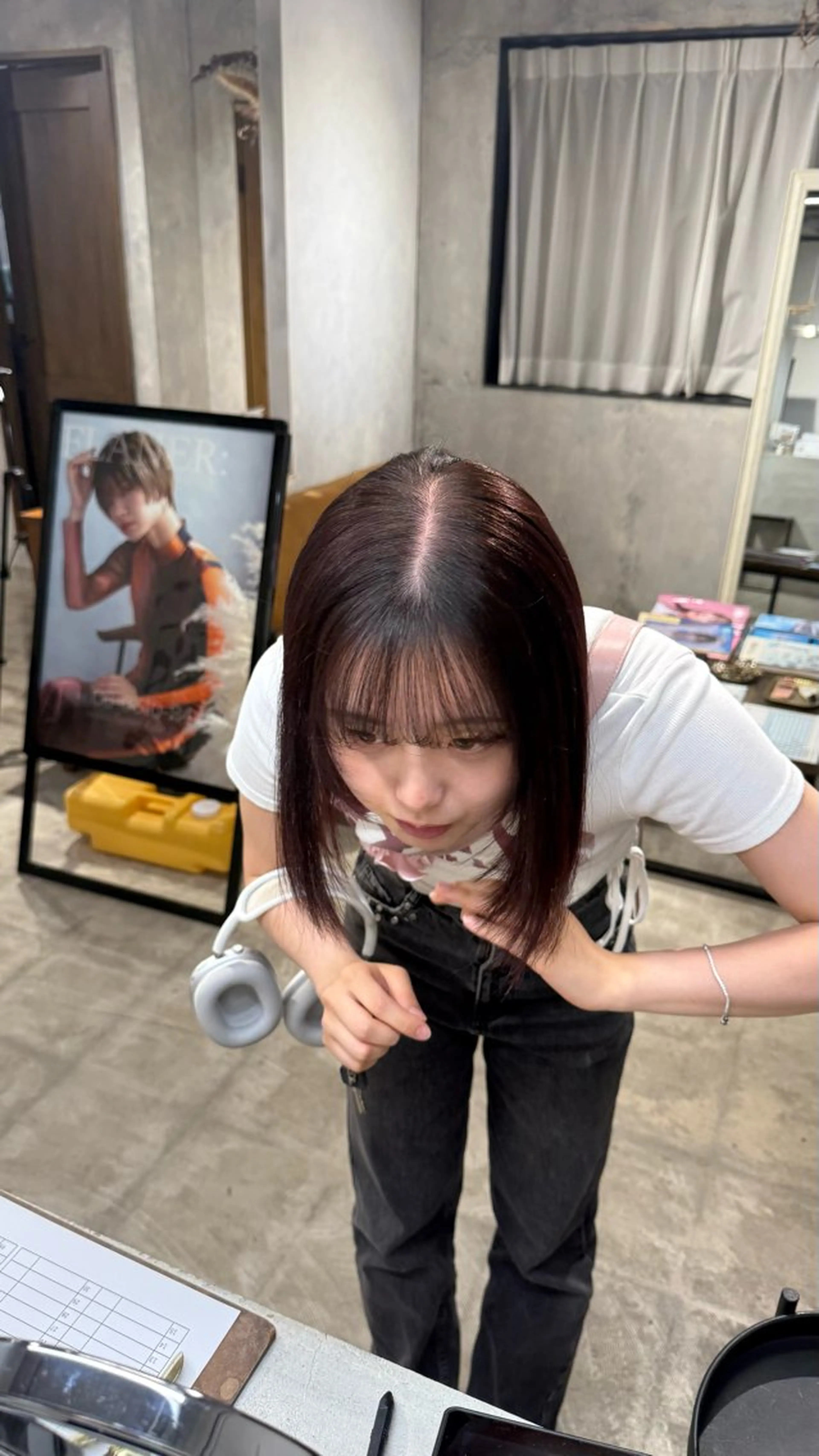 ミディアム カラー ヘアカラー 山本 彩美香のヘアスタイル