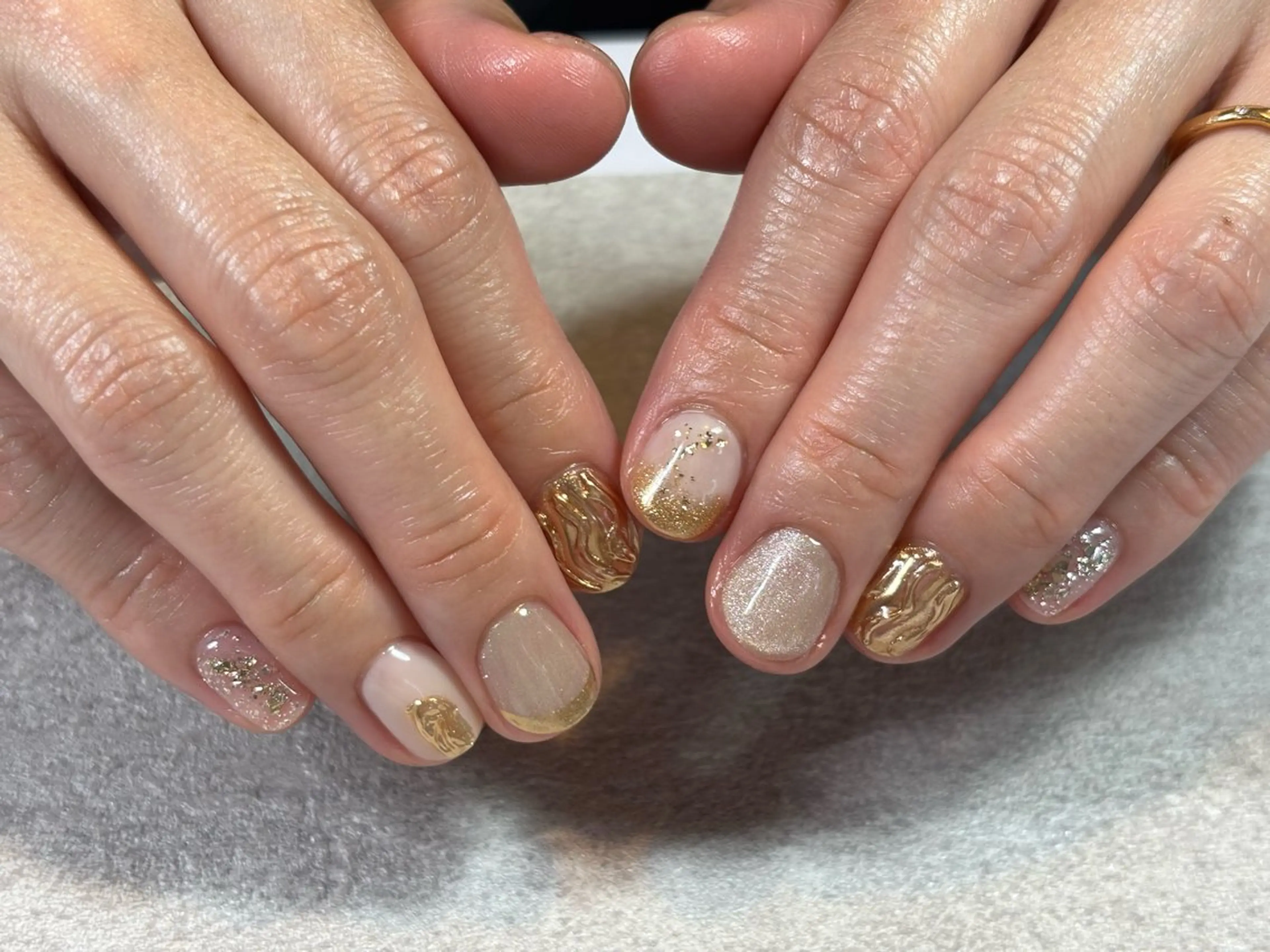 ネイル 氷ネイル・うるうるネイル Hanjo Yumiのネイルデザイン