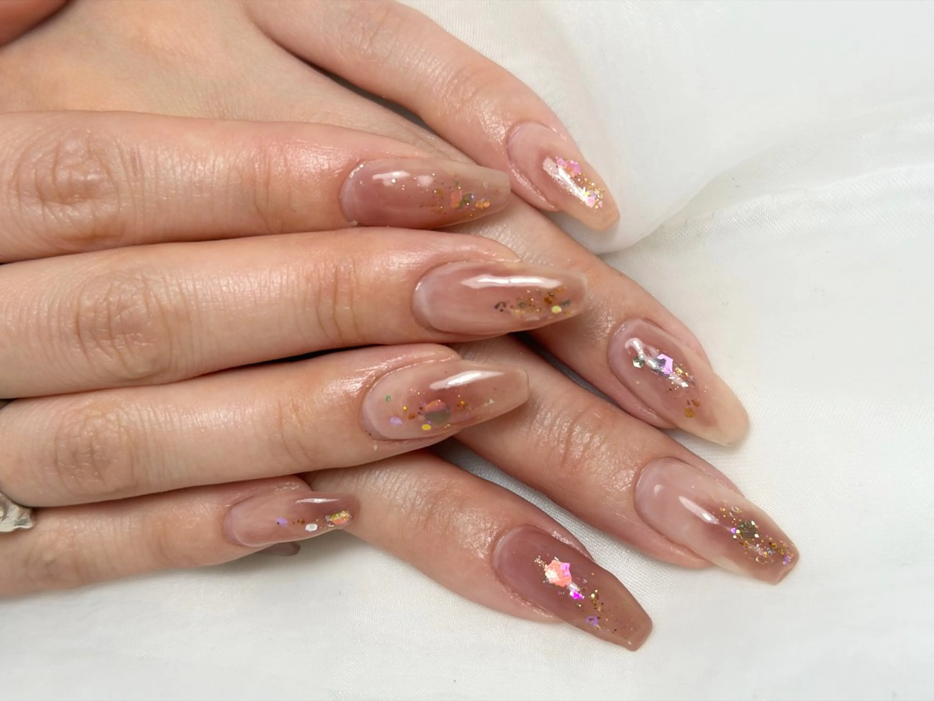 ネイル 持ち込み ニュアンスネイル 春ネイル ハンドネイル MIKA ♡の眉毛・アイブロウイメージ