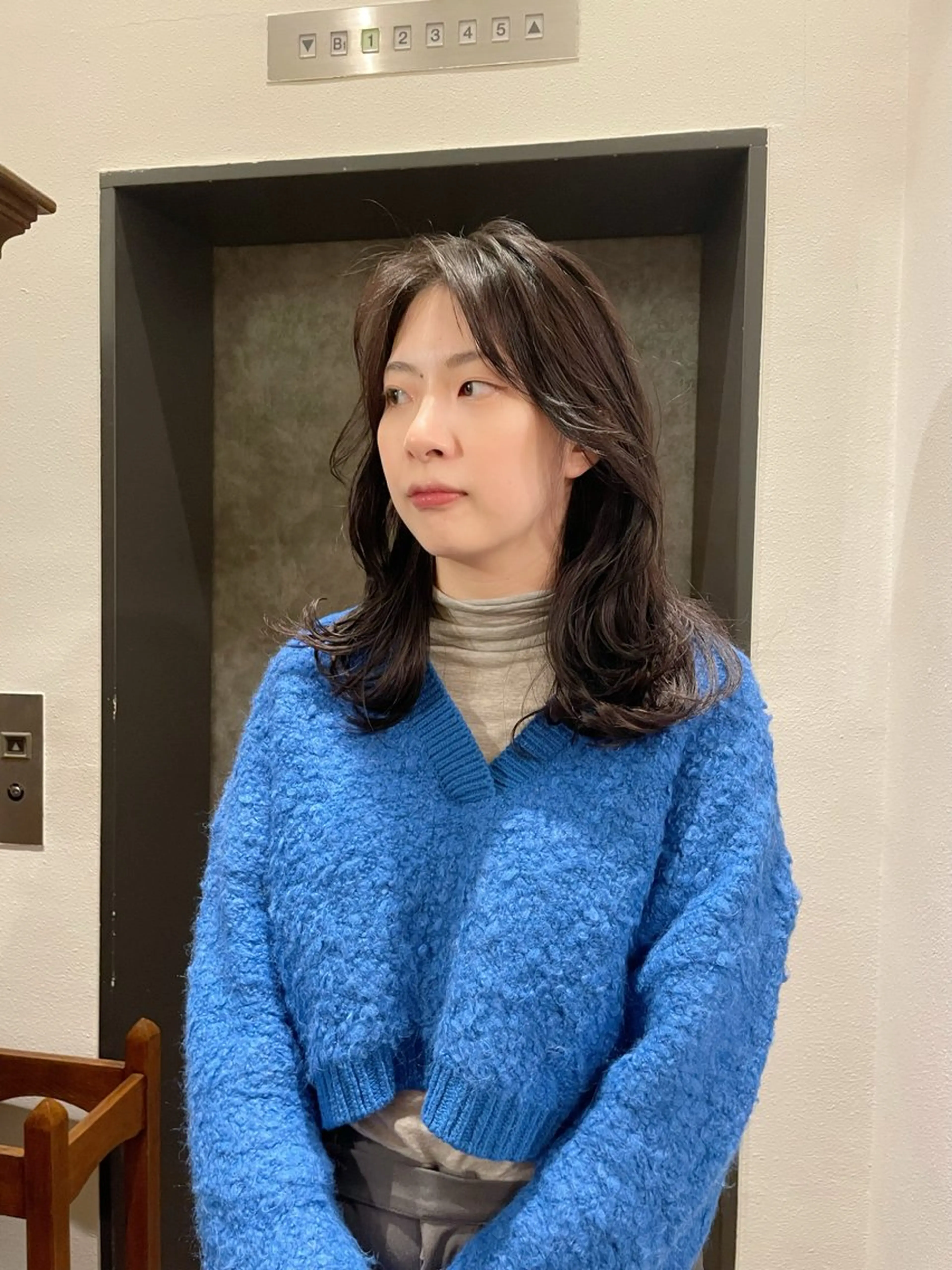 ロング 顔周りカット 韓国風ヘア レイヤーカット ロング tete nico所属・似合わせ/ヘアカラー nanami🌸のヘアスタイル