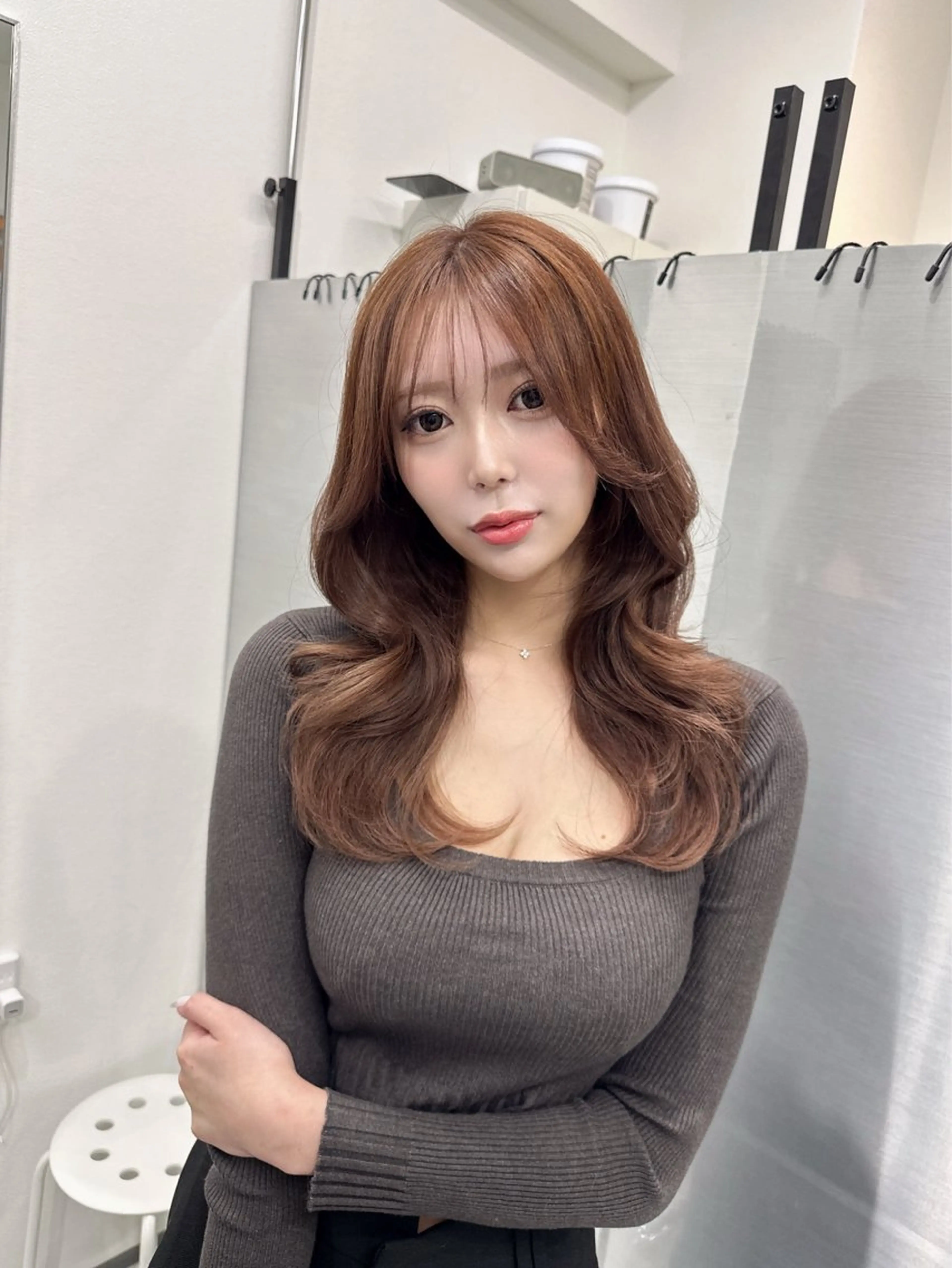 セミロング カット ヘアカラー ヘアセット LOMKH所属・シールエクステ/ レイヤー/タツヤのヘアスタイル