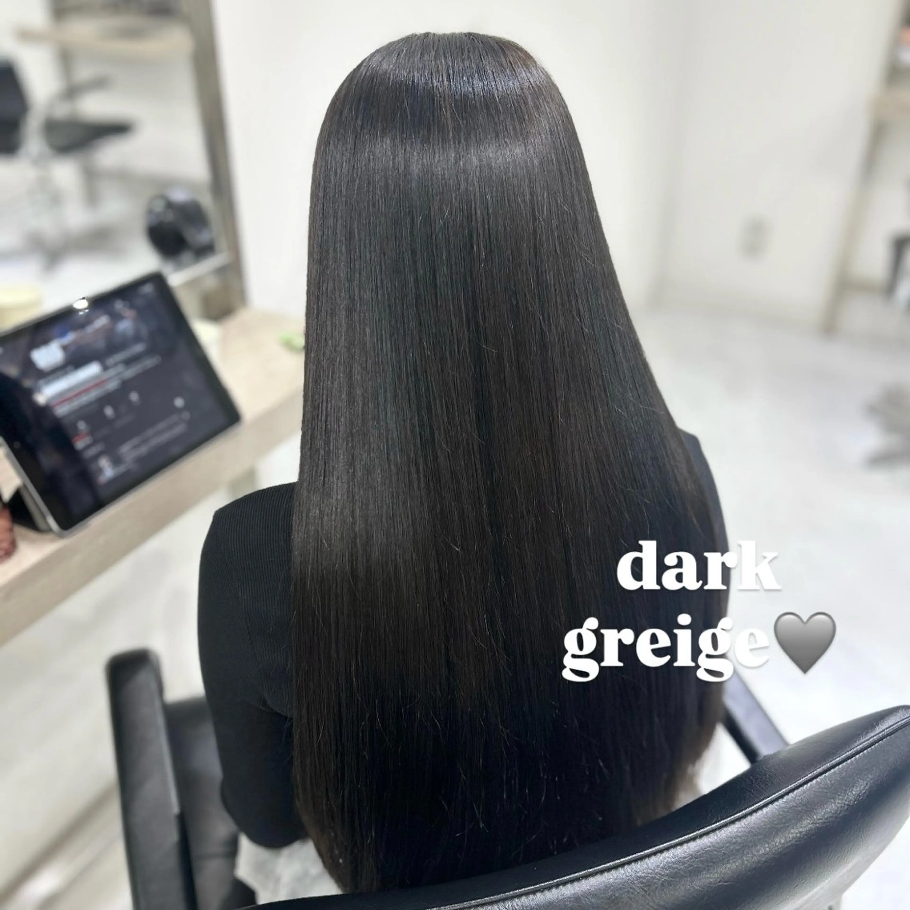 ロング ヘアカラー トリートメント yuuka 🖤韓国ヘア🖤のヘアスタイル