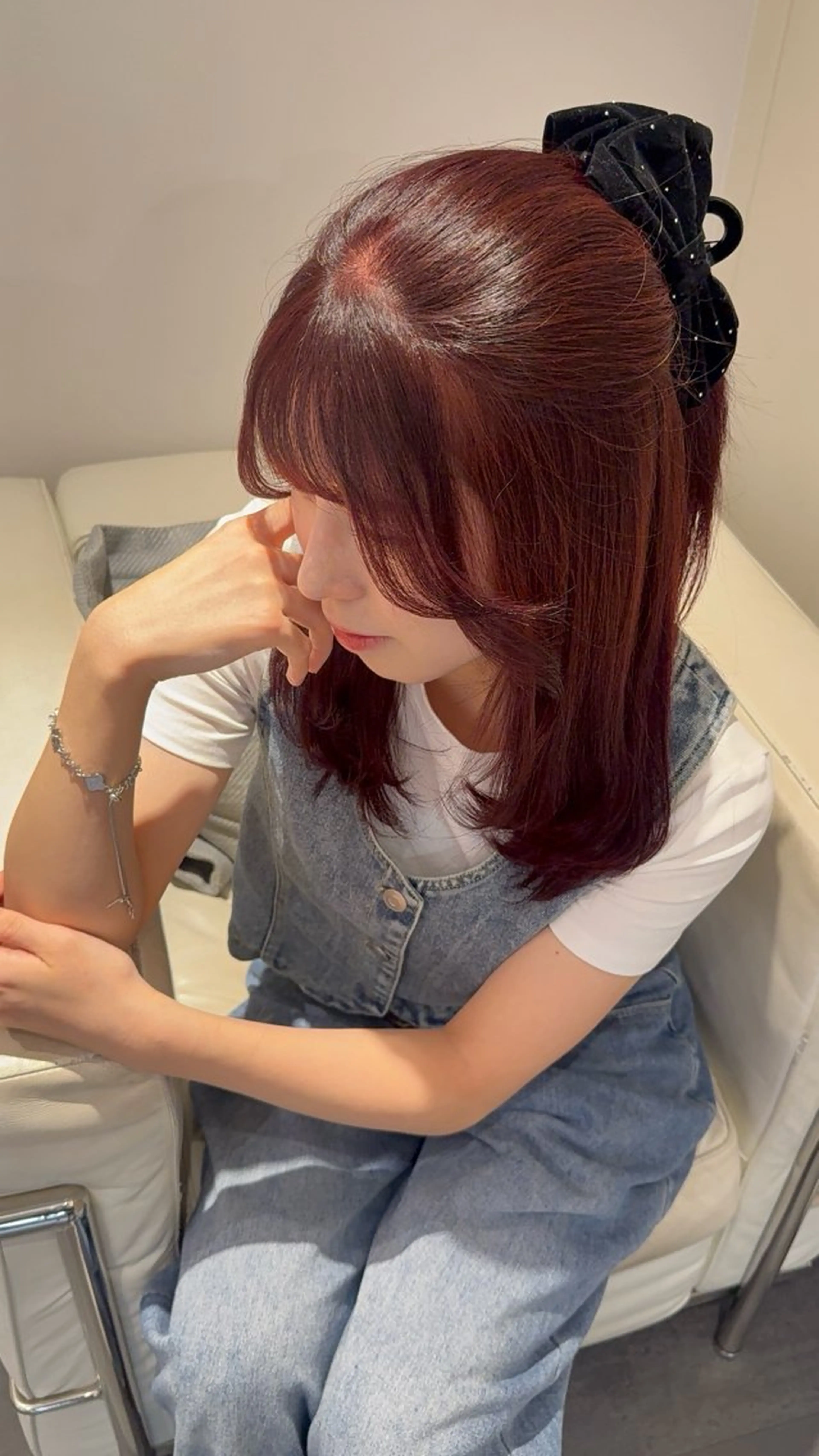 カラー ヘアアレンジ レッドカラー ヘアカラー Beleza Shibuya所属・ハイトーン美容師 🤍のあ🤍のヘアスタイル