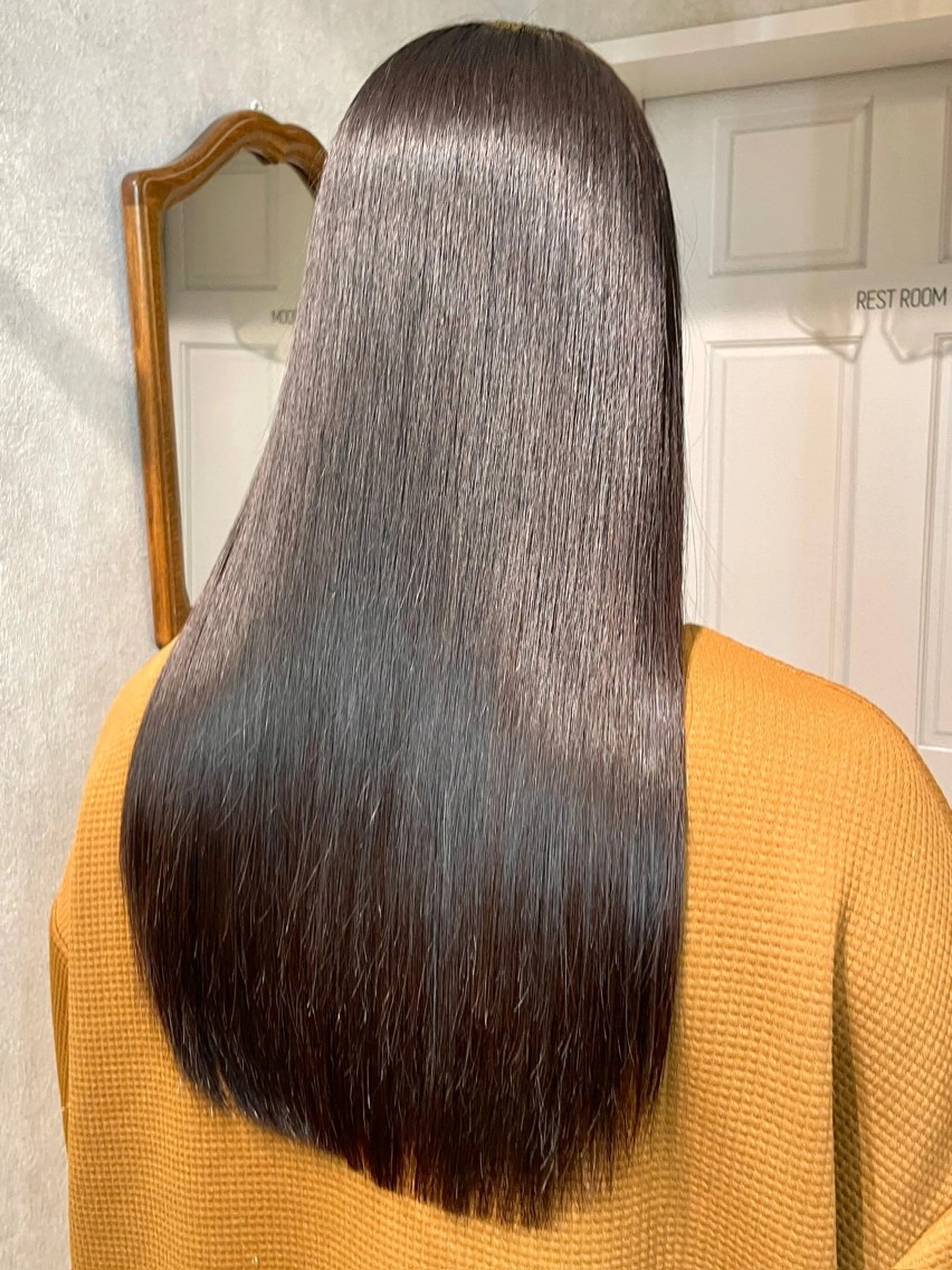 ロング 髪質改善 縮毛矯正 酸性ストレート スミレ /メンズ /コーンロウのヘアスタイル